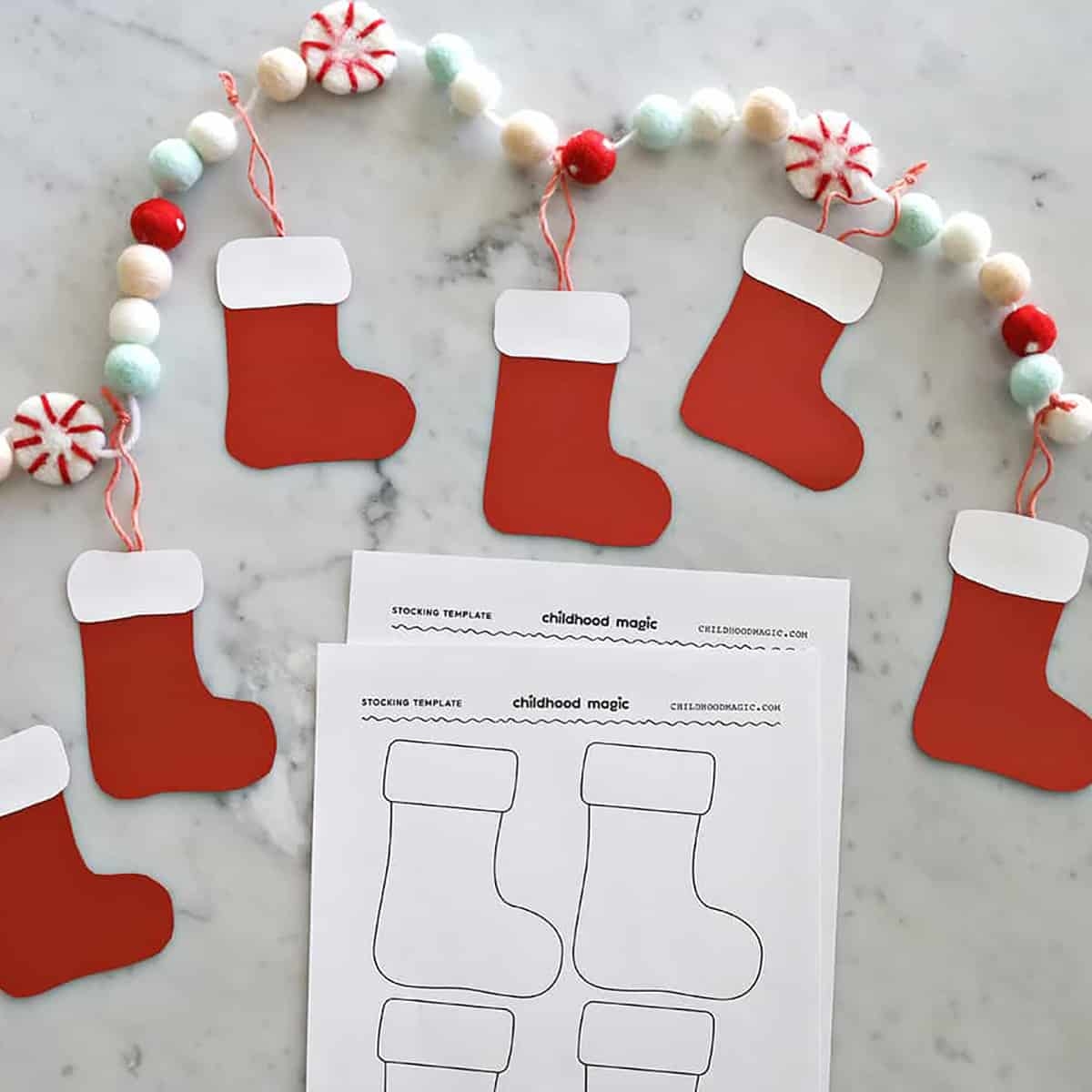 Stocking Template Free Printable Childhood Magic