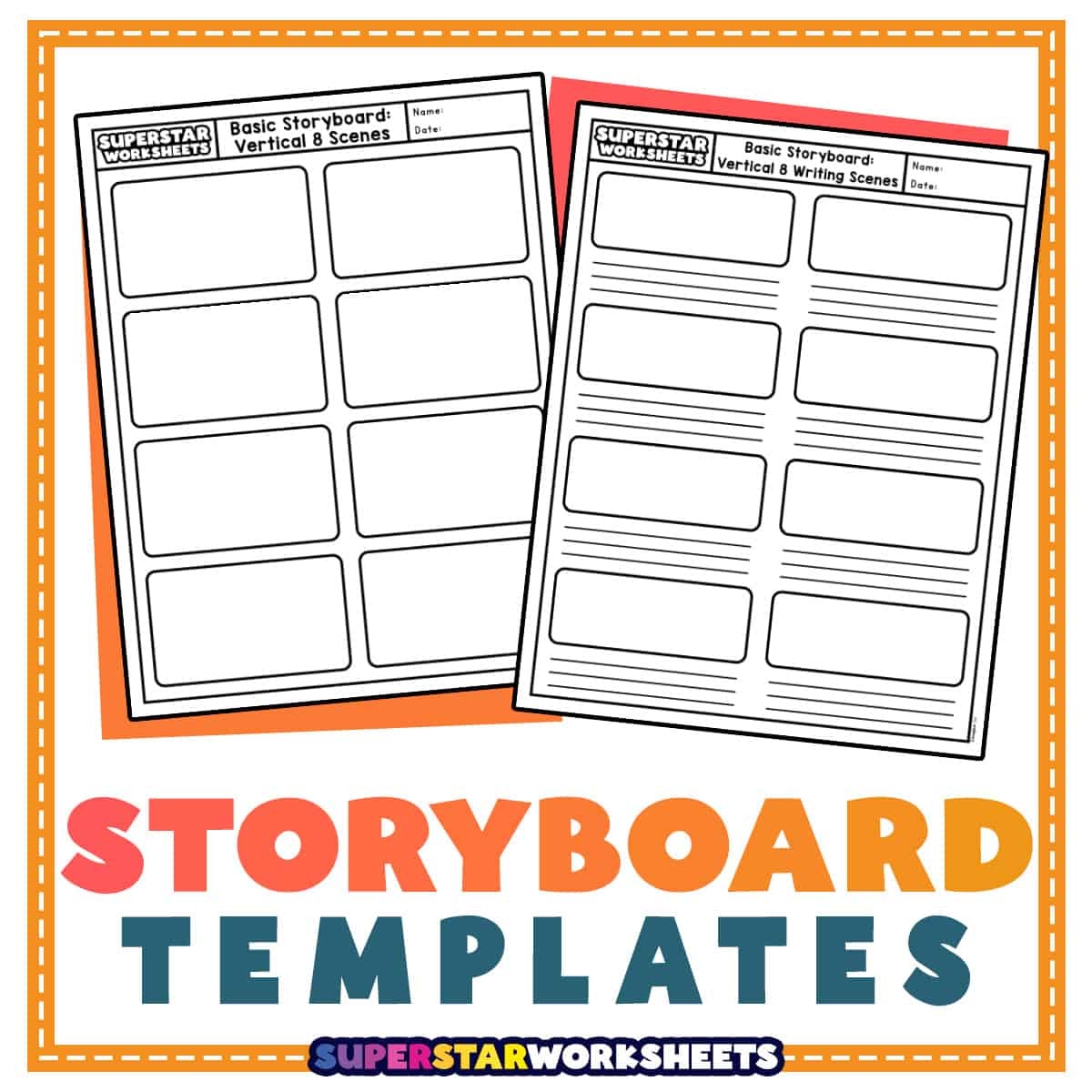 Storyboard Template Superstar Worksheets