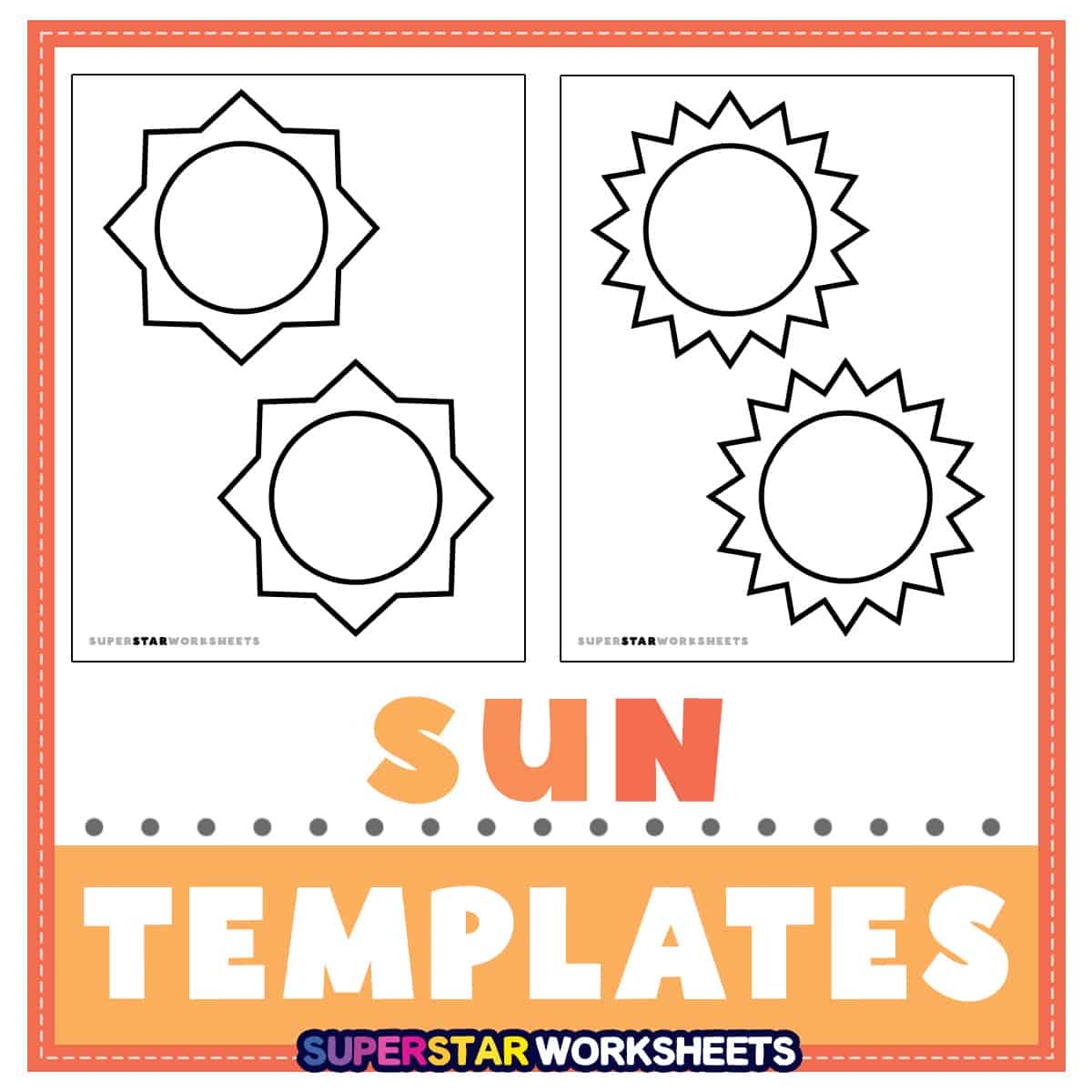 Sun Template Superstar Worksheets Sun Template Superstar Worksheets