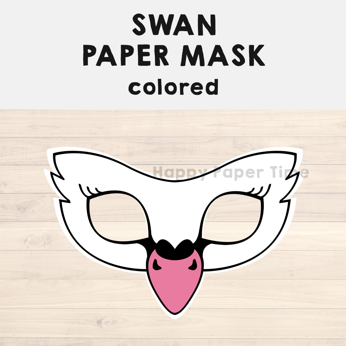 Swan Paper Mask Printable Pond Animal Bird Costume Craft Activity Made By Teachers