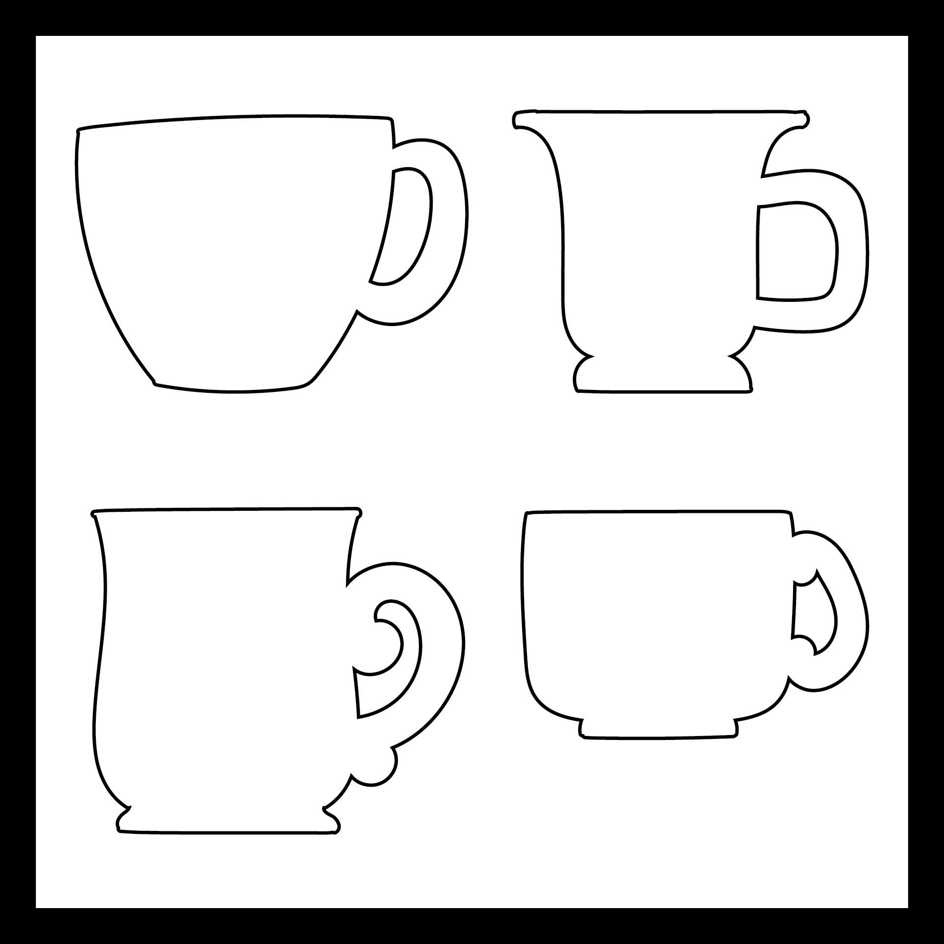 Tea Cup Template For DIY Crafts