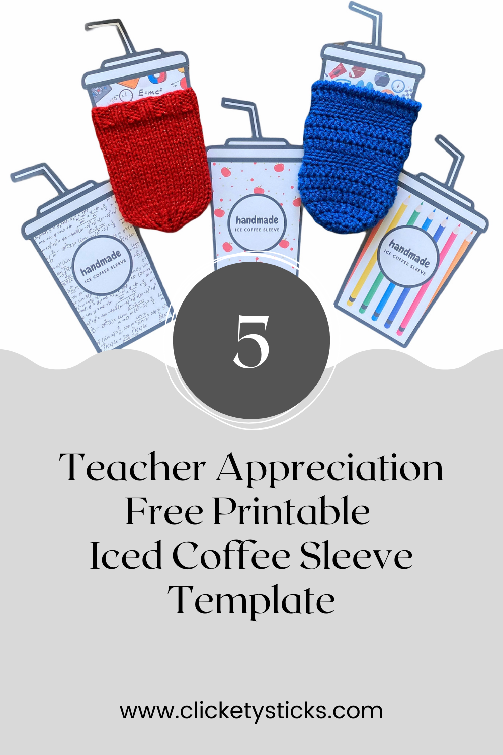 Teacher Appreciation Free Printable Iced Coffee Sleeve Template CLICKETY STICKS Teacher Appreciation Free Printable Iced Coffee Sleeve Template CLICKETY STICKS