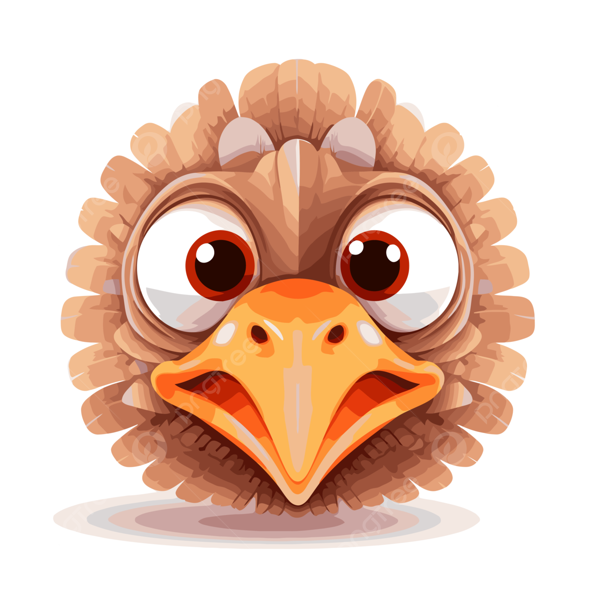 Template Turkey Face Vector Sticker Clipart Cartoon Vulture Looking Head Sticker Clipart PNG And Vector With Transparent Background For Free Download