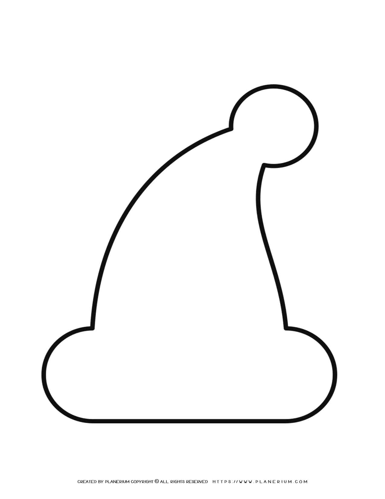 Templates Santa Hat Outline Planerium