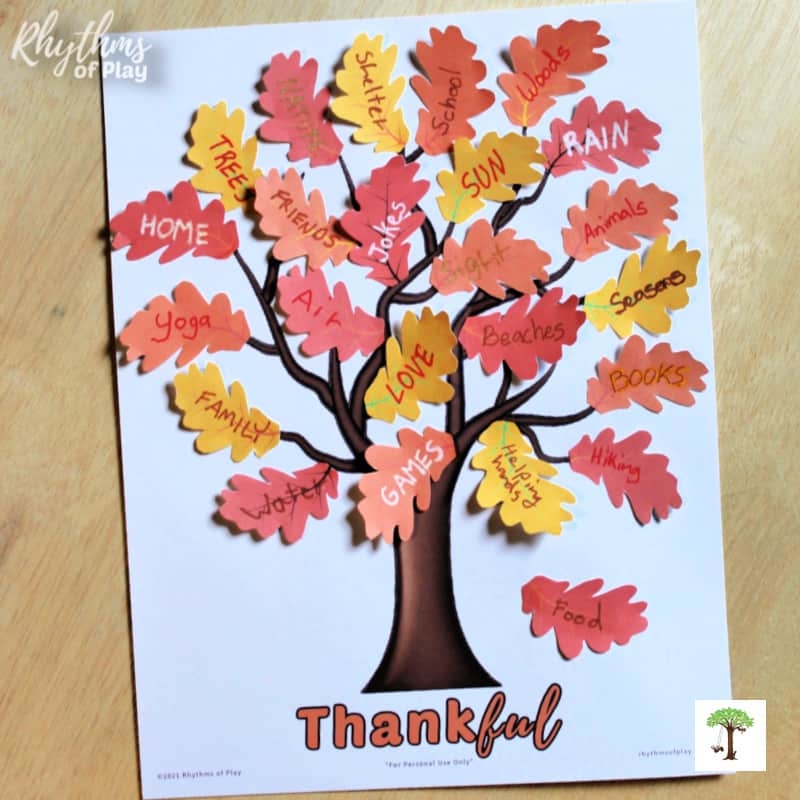 Thankful Tree Printable With Gratitude Leaves Rhythms Of Play Thankful Tree Printable With Gratitude Leaves Rhythms Of Play