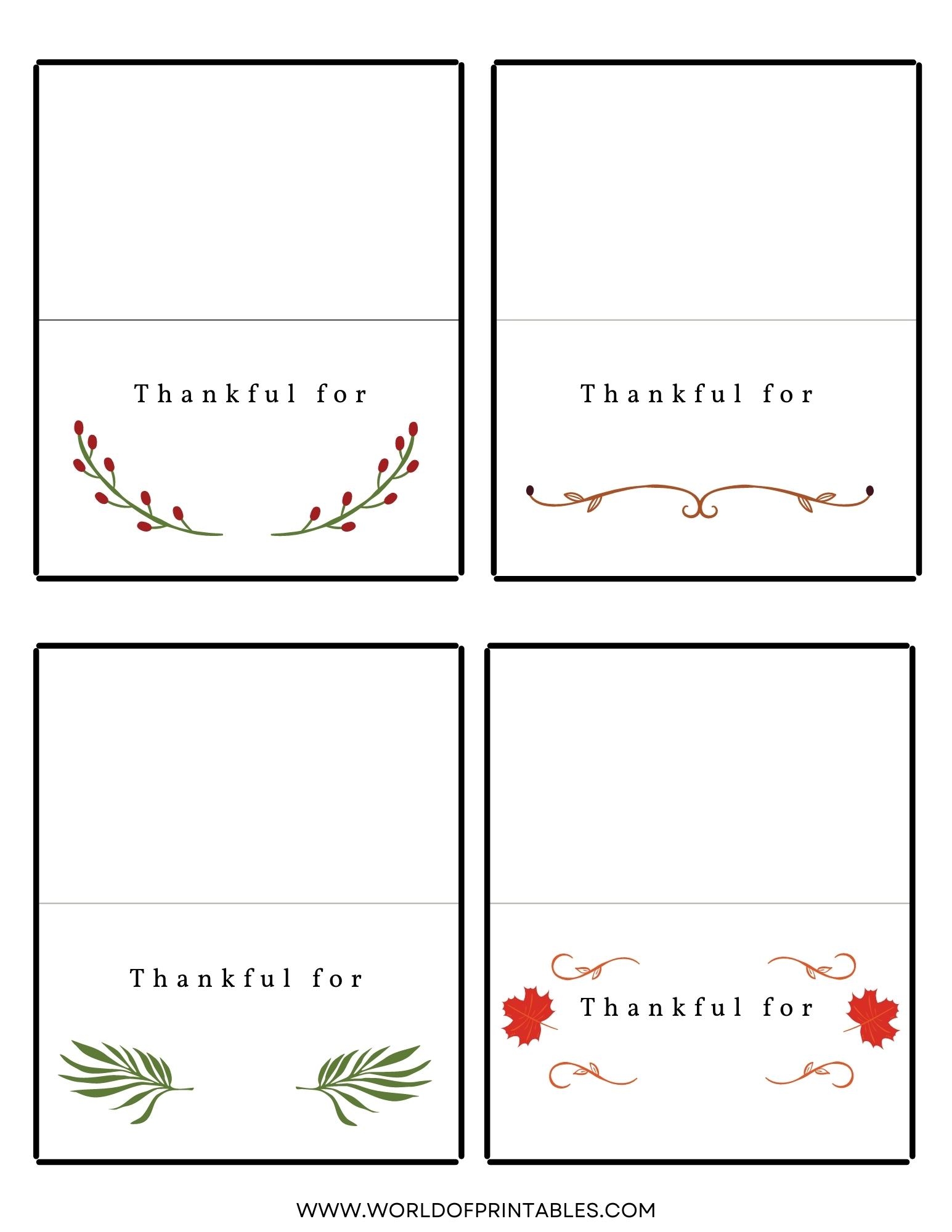 Free Printable Place Cards Template