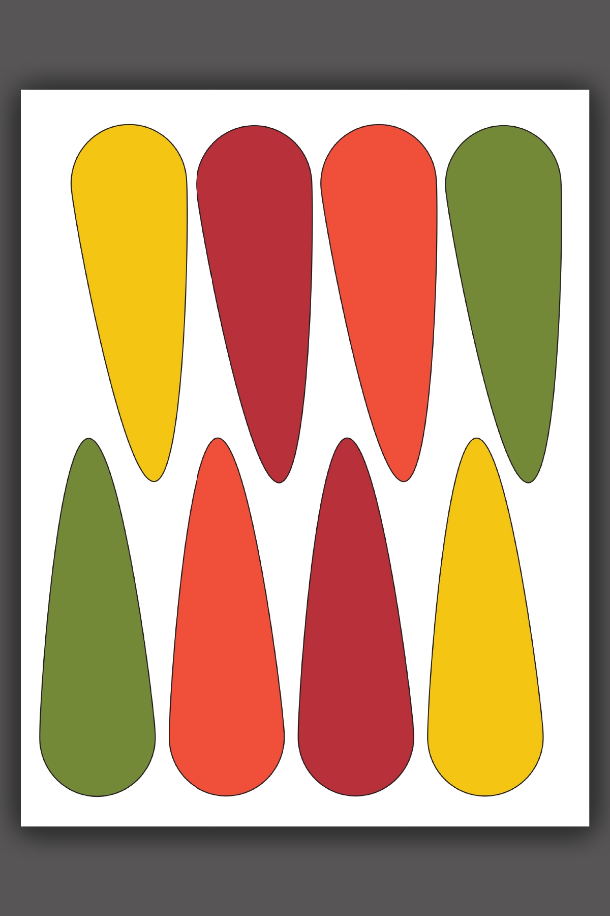 Turkey Feather Template Free Printable