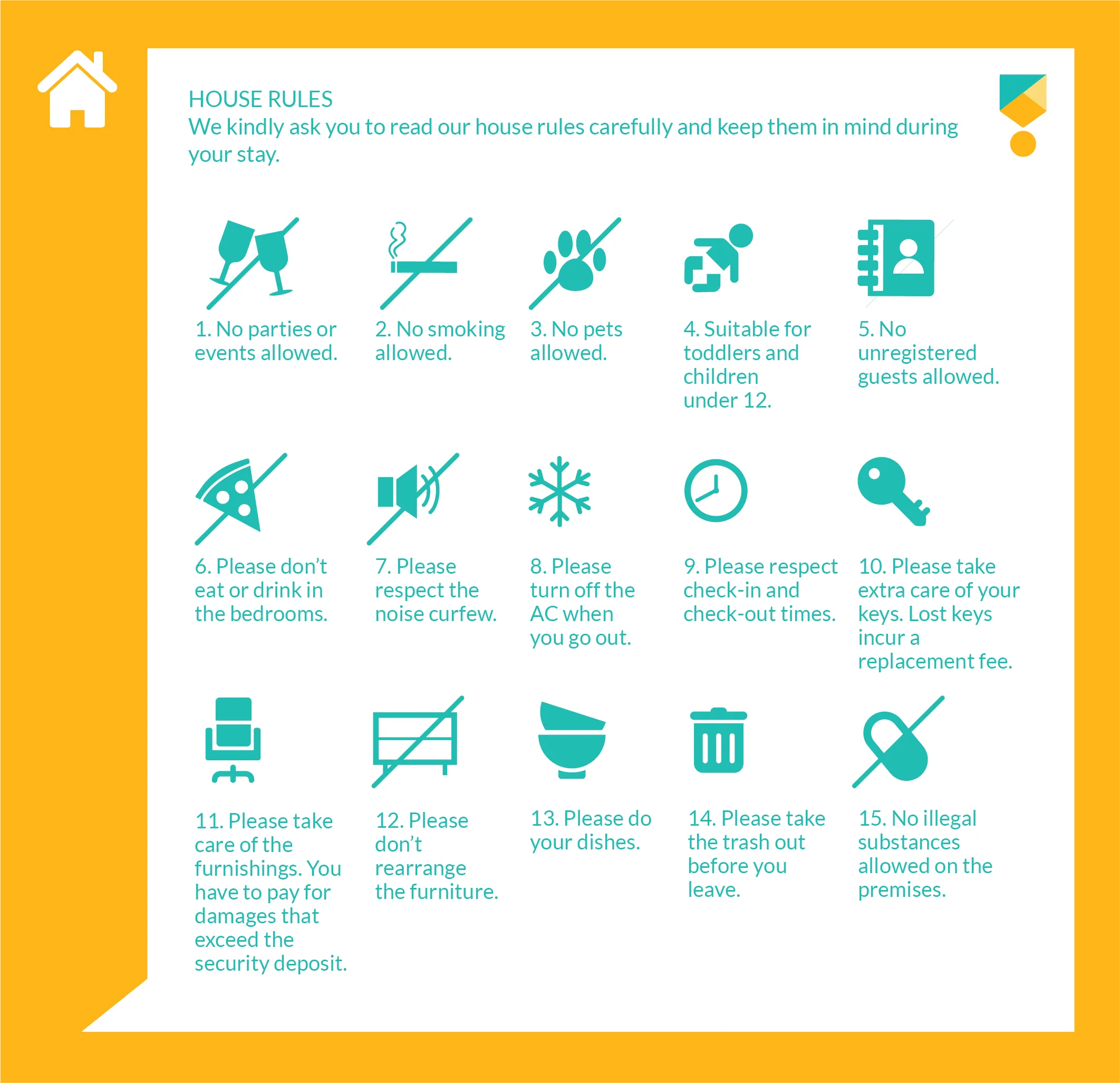 Printable Airbnb House Rules Template Free Printable Airbnb House Rules Template Free