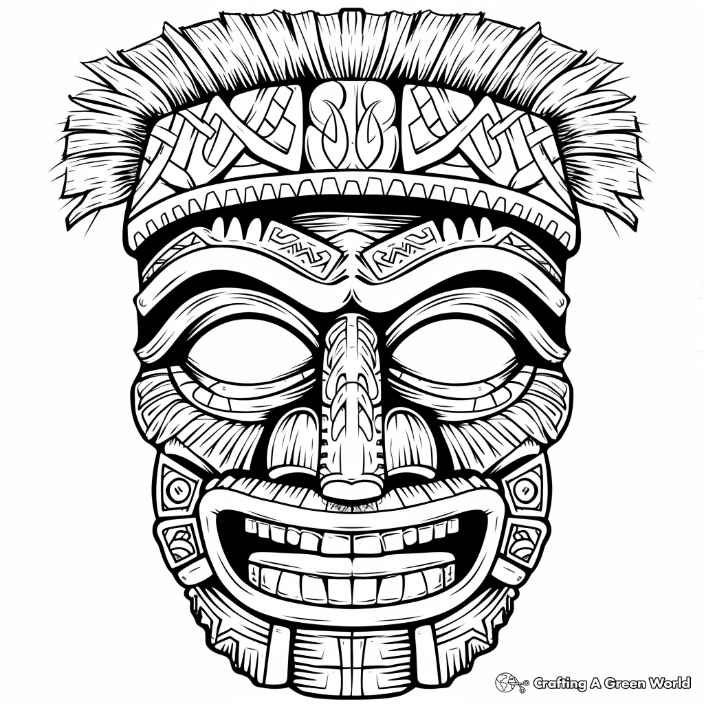 Tiki Coloring Pages Free U0026 Printable 