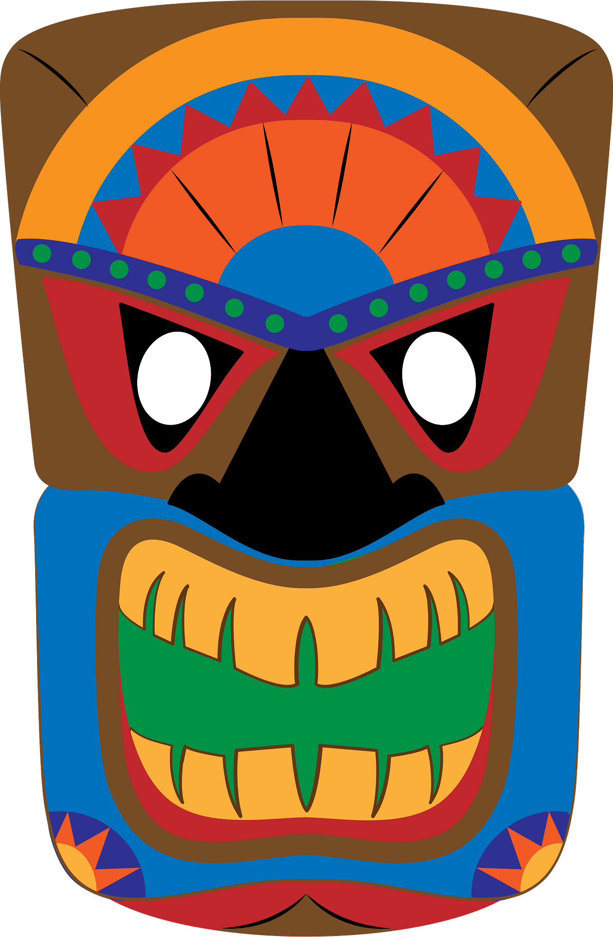Tiki Mask Free Vector Clipart Images On Creazilla