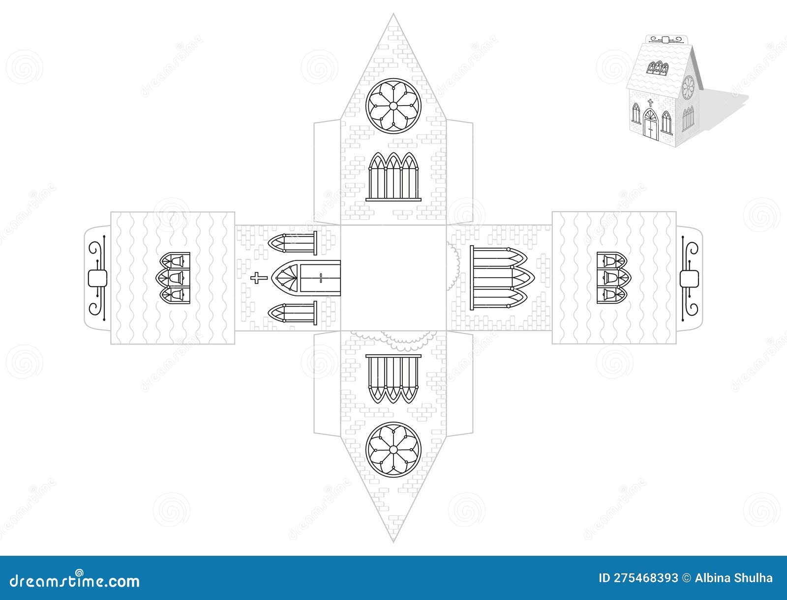 Free Printable Paper Church Template