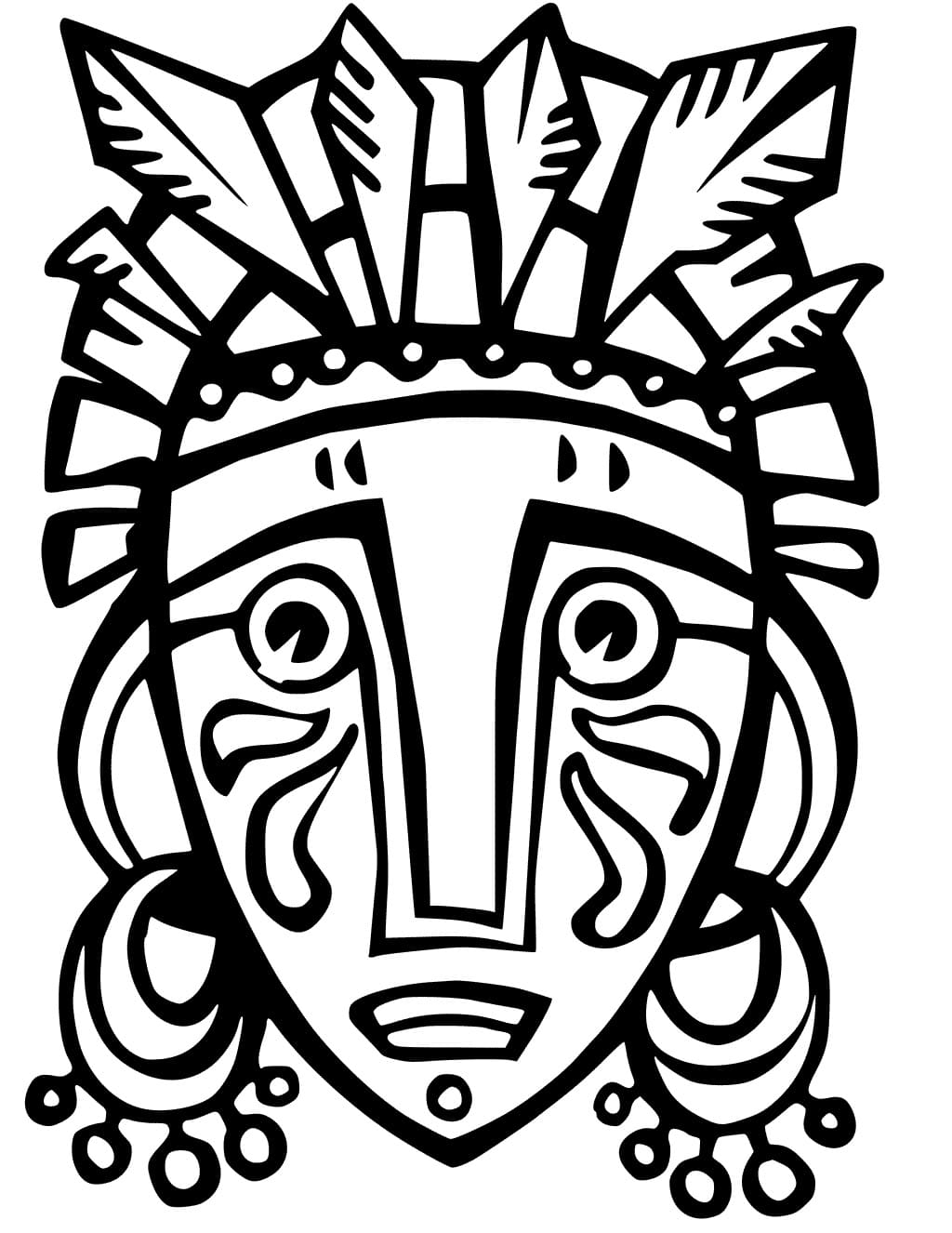 Traditional African Tribal Mask Coloring Page Download Print Or Color Online For Free
