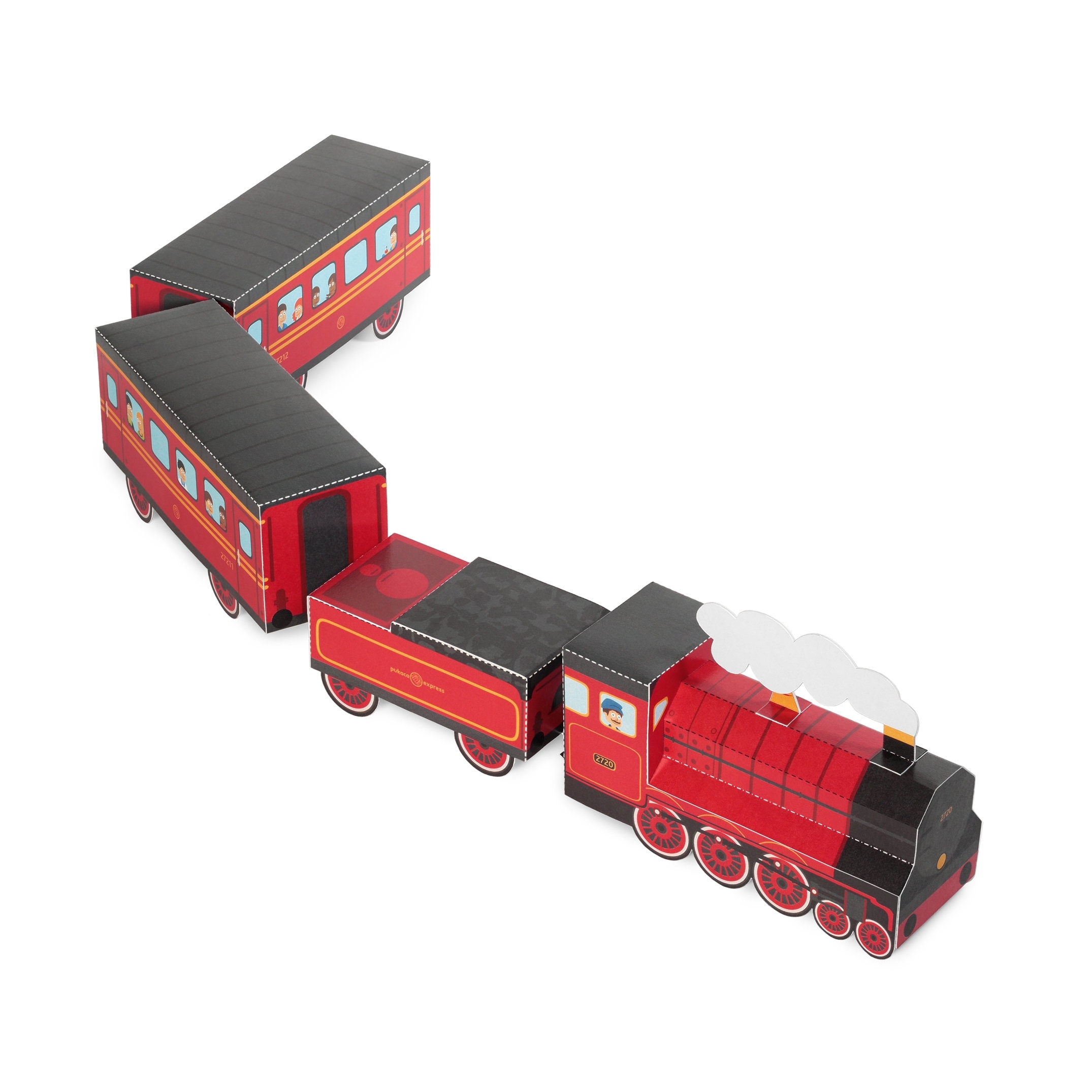 Free Printable 3d Paper Train Template