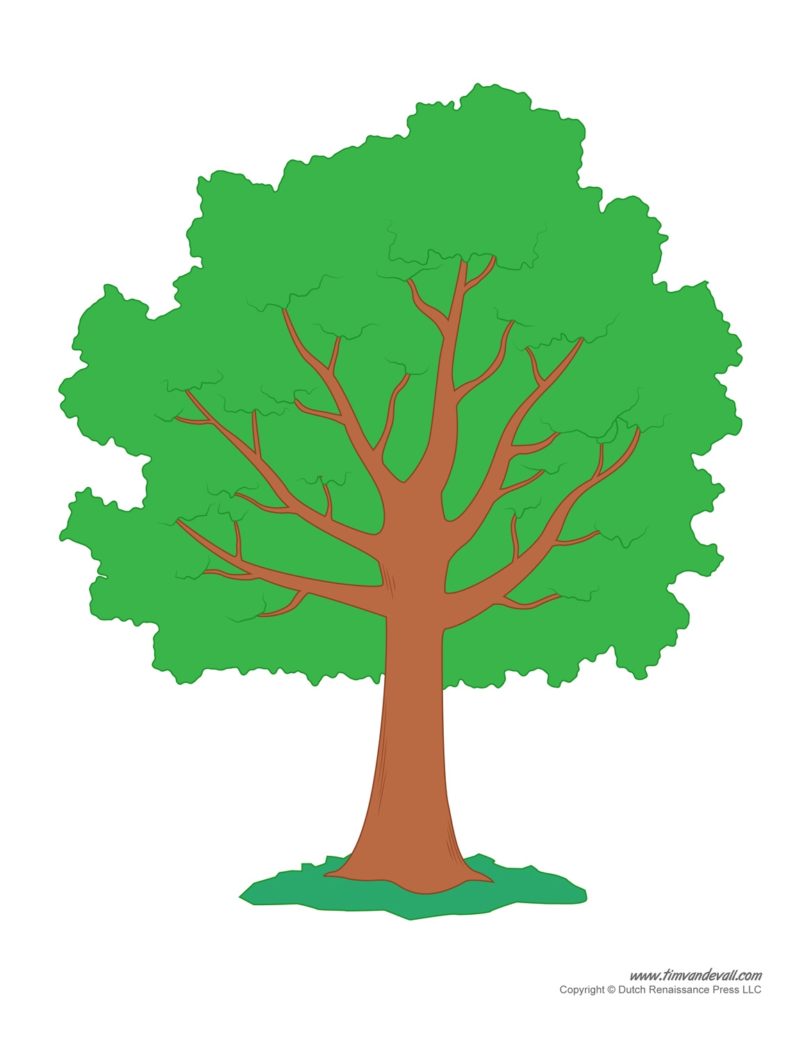 Large Printable Tree Template Free Pdf