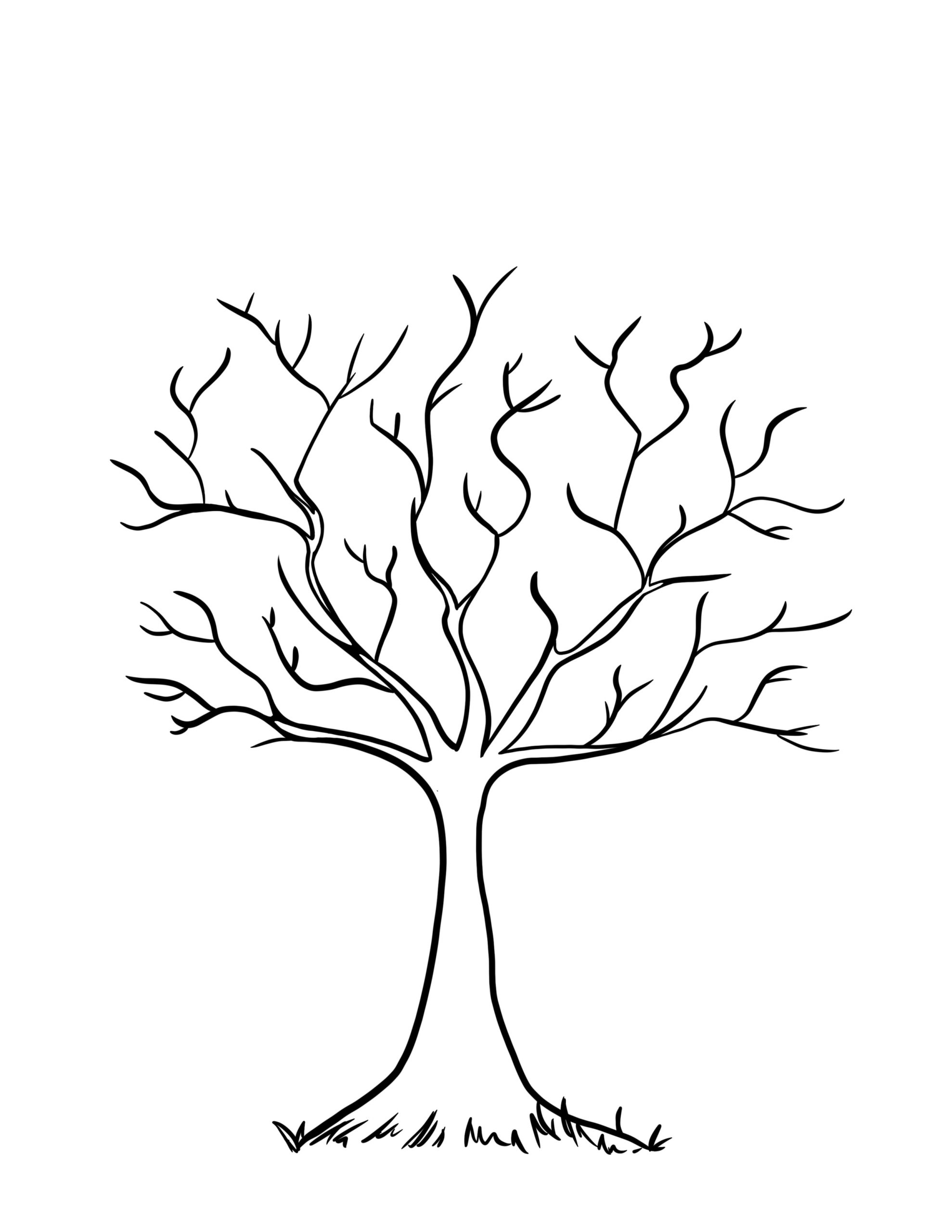 Free Printable Tree Trunk Template