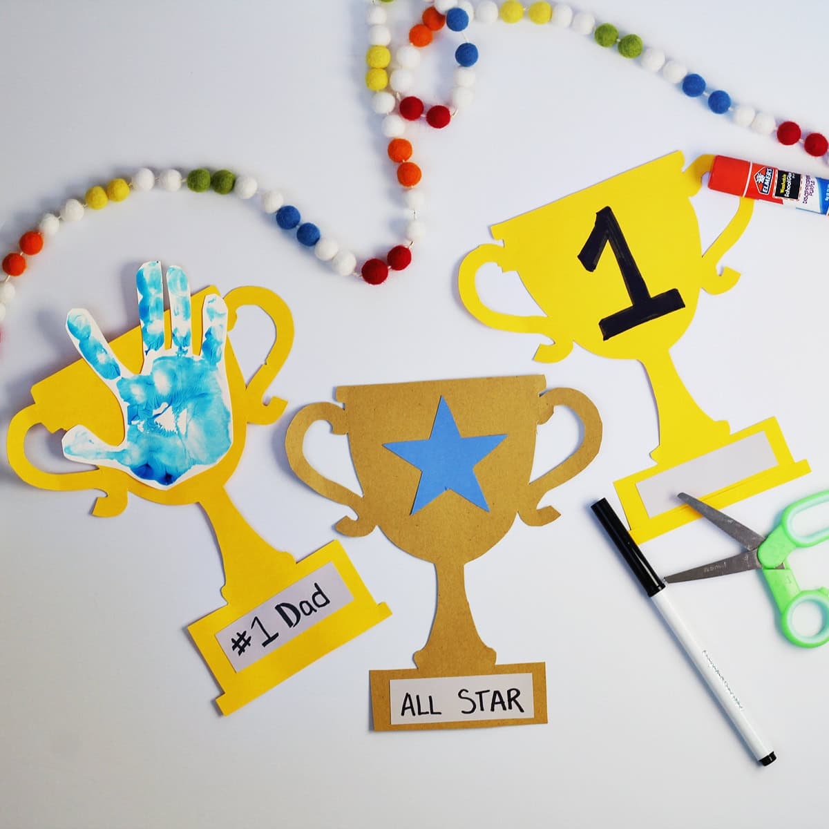 Trophy Template Free Printable And Father s Day Craft Childhood 