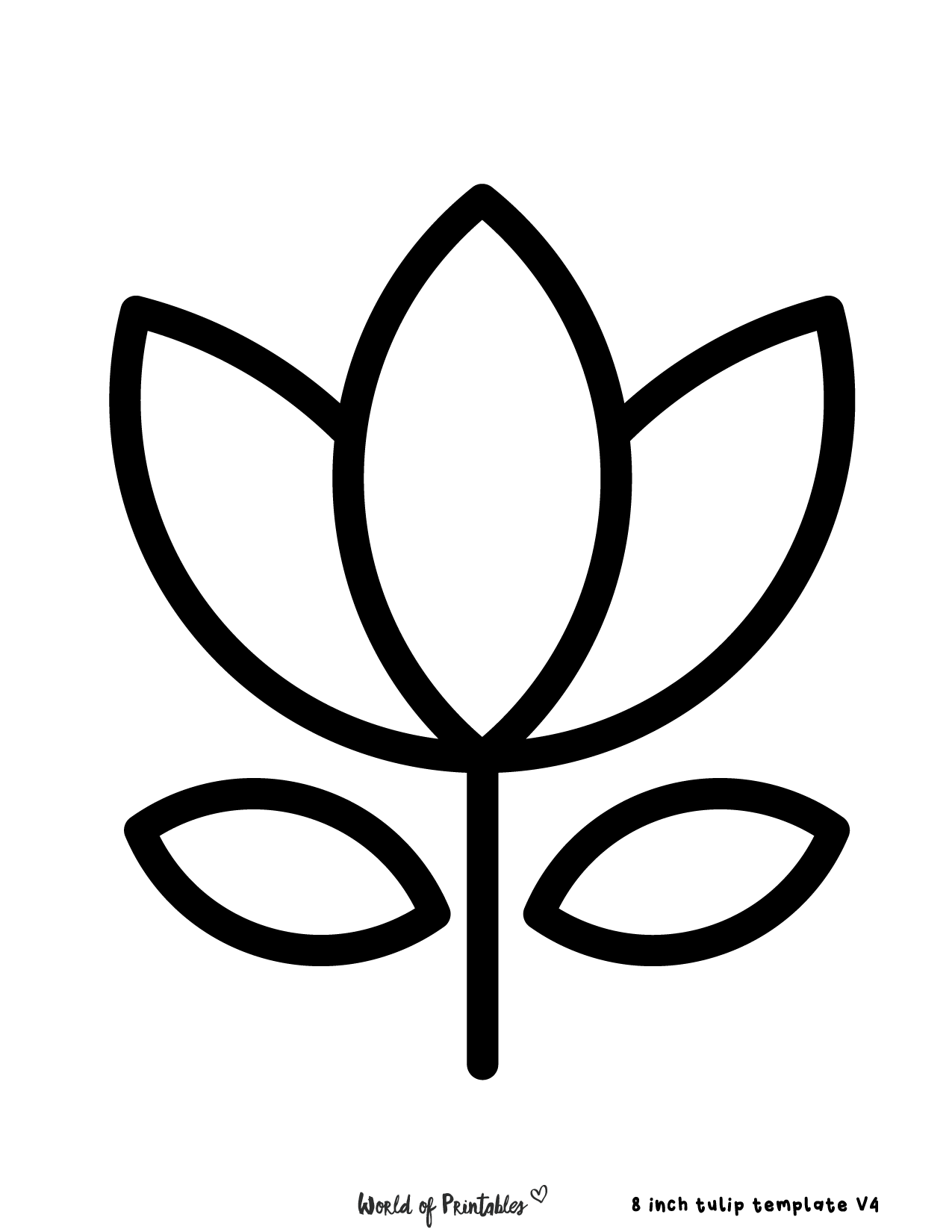 Free Printable Tulip Template