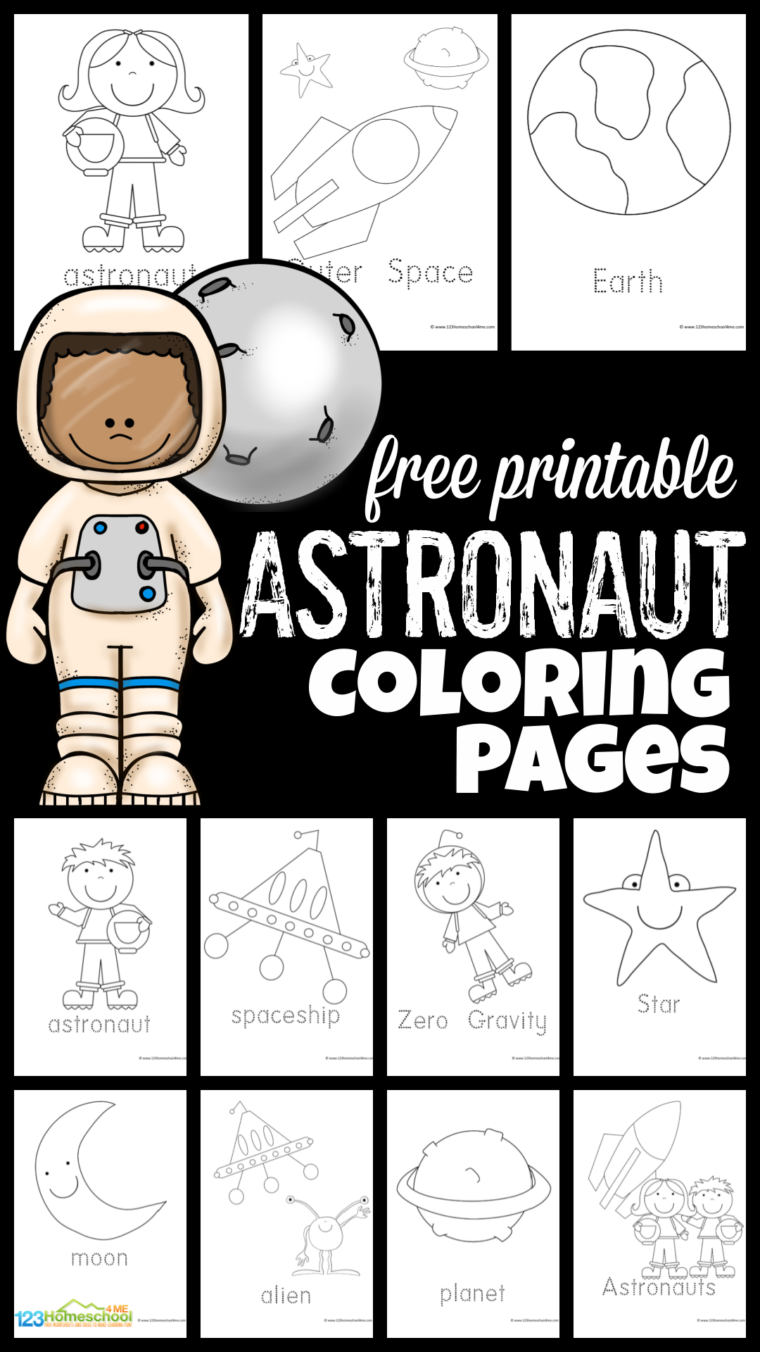 Free Printable Astronaut Template