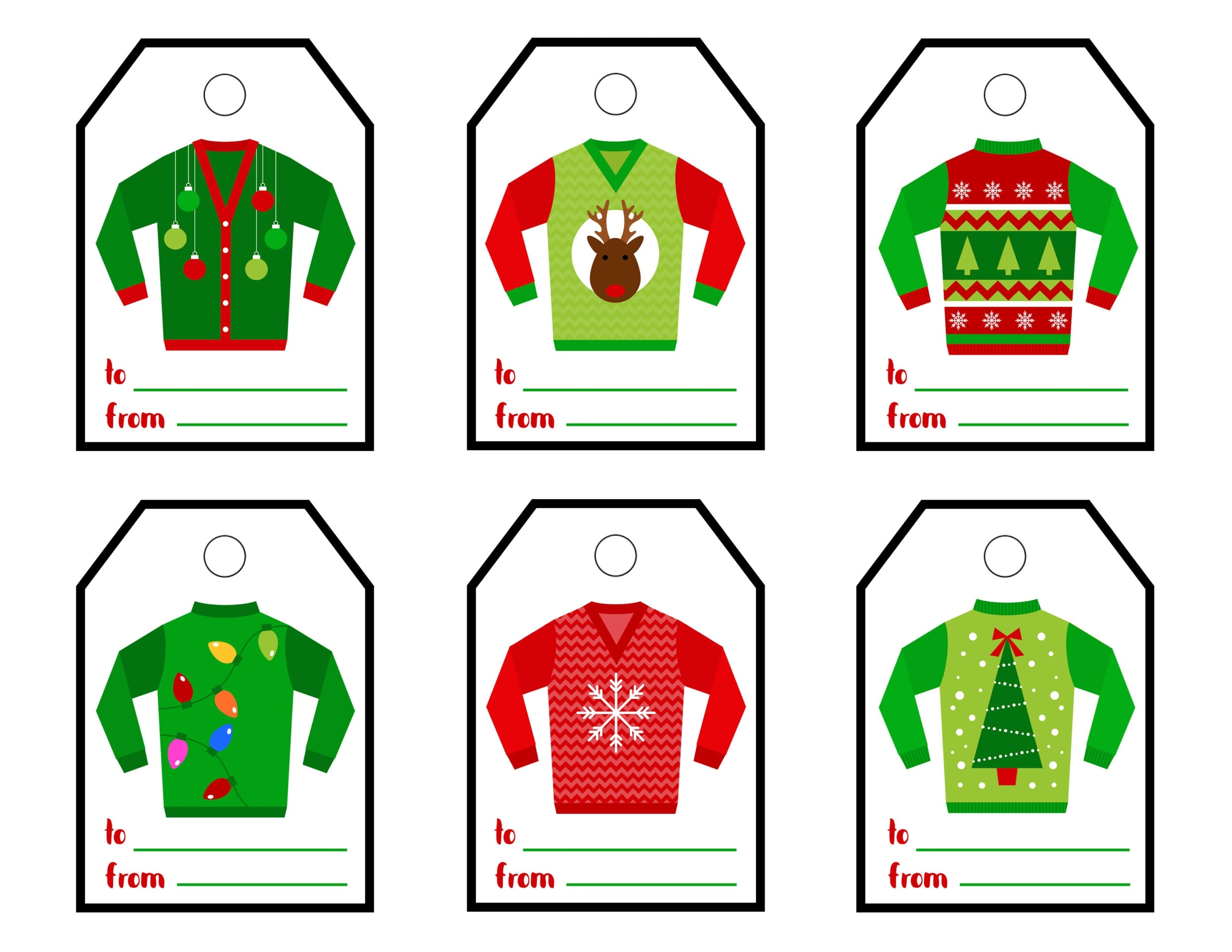 Ugly Sweater Printable Gift Tags Crafts By Amanda Christmas Printables Ugly Sweater Printable Gift Tags Crafts By Amanda Christmas Printables