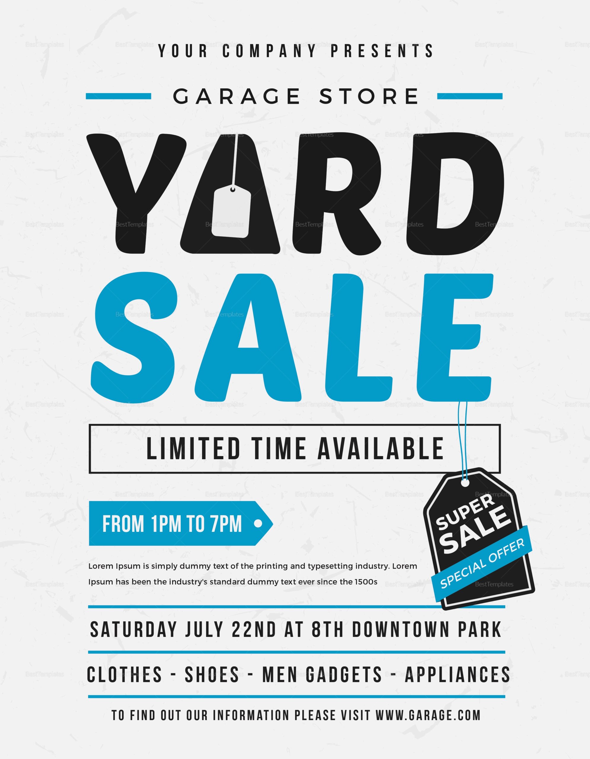Unique Yard Sale Flyer Template