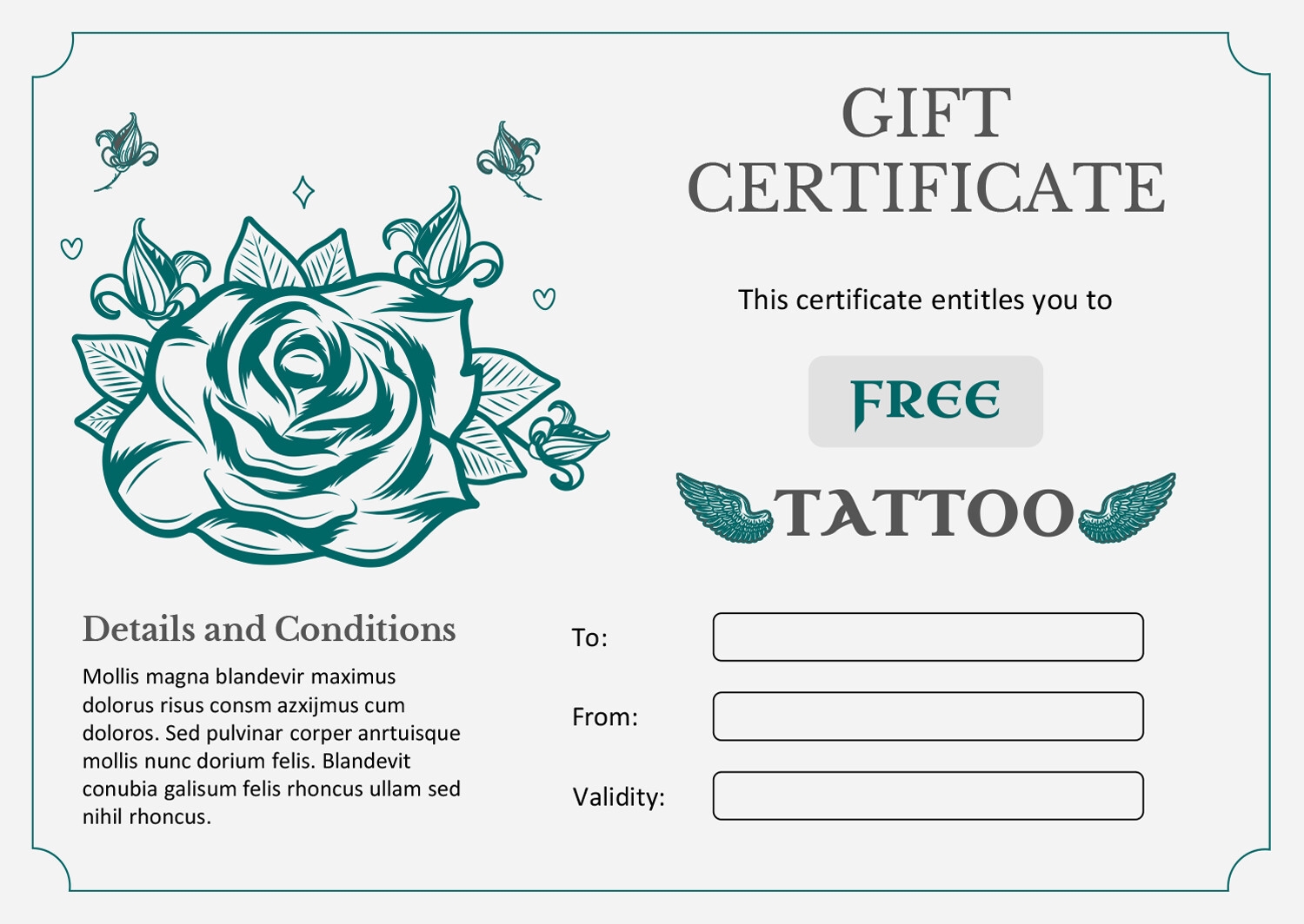 Vintage Style Tattoo Gift Certificate Template PowerPoint Google Slides Highfile Vintage Style Tattoo Gift Certificate Template PowerPoint Google Slides Highfile