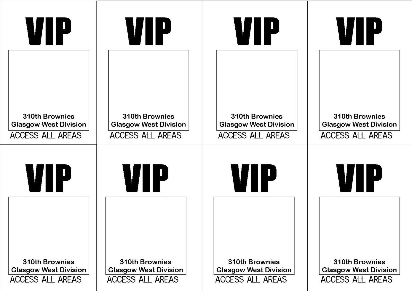 VIP PASSES Worksheets Library