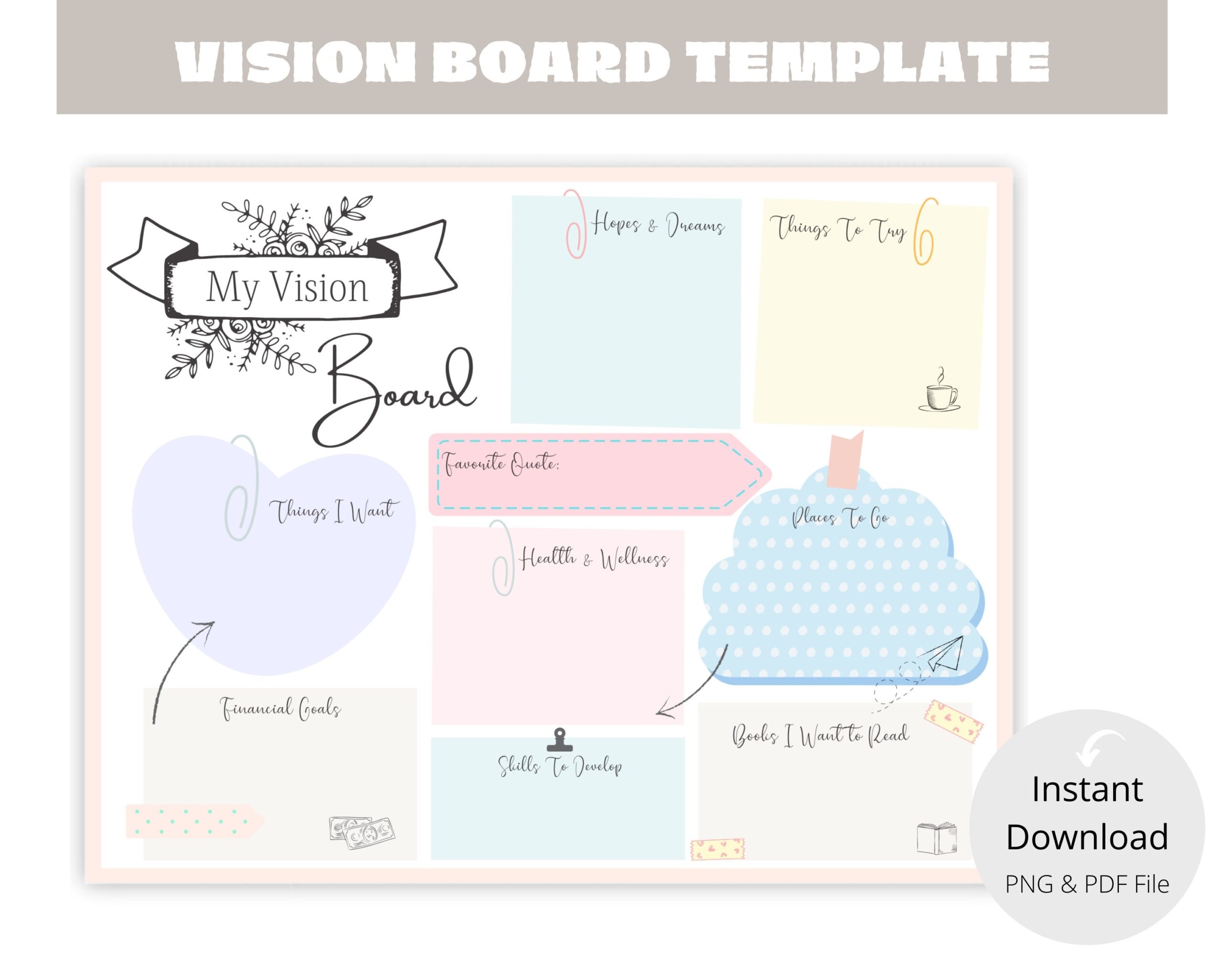 Vision Board Printable Template READY TO PRINT Dream Board Inspirational Board Pdf Fillable Template Letter Size Printable Etsy Vision Board Printable Template READY TO PRINT Dream Board Inspirational Board Pdf Fillable Template Letter Size Printable Etsy