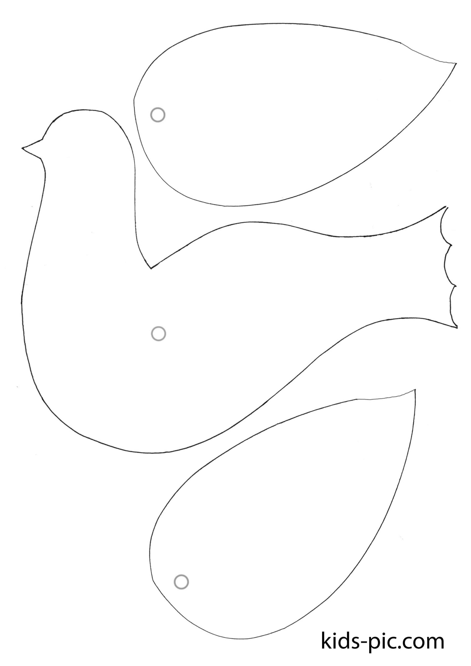 Volumetric Peace Dove Template Kids Pic