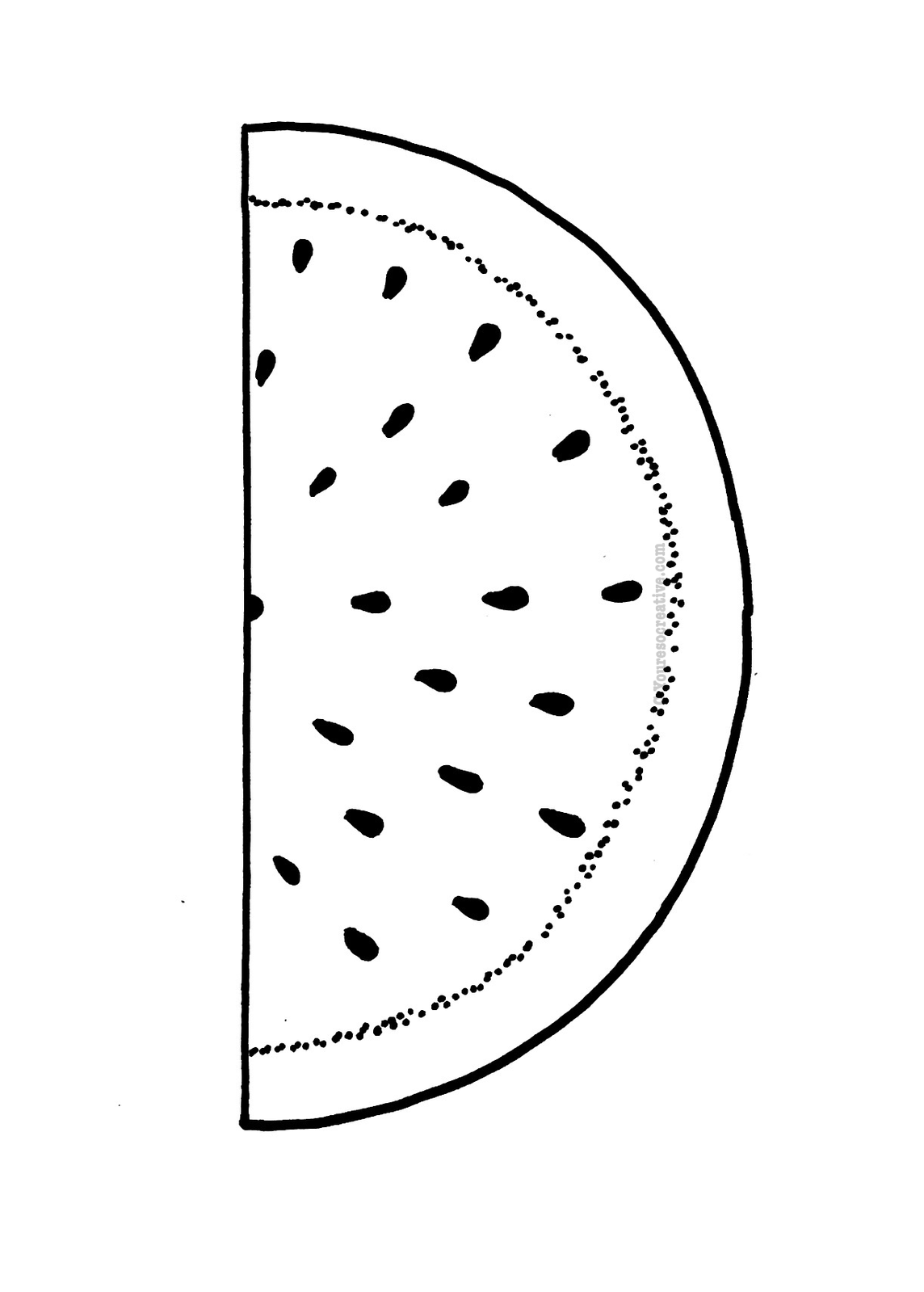 Free Printable Watermelon Template Free Printable Watermelon Template