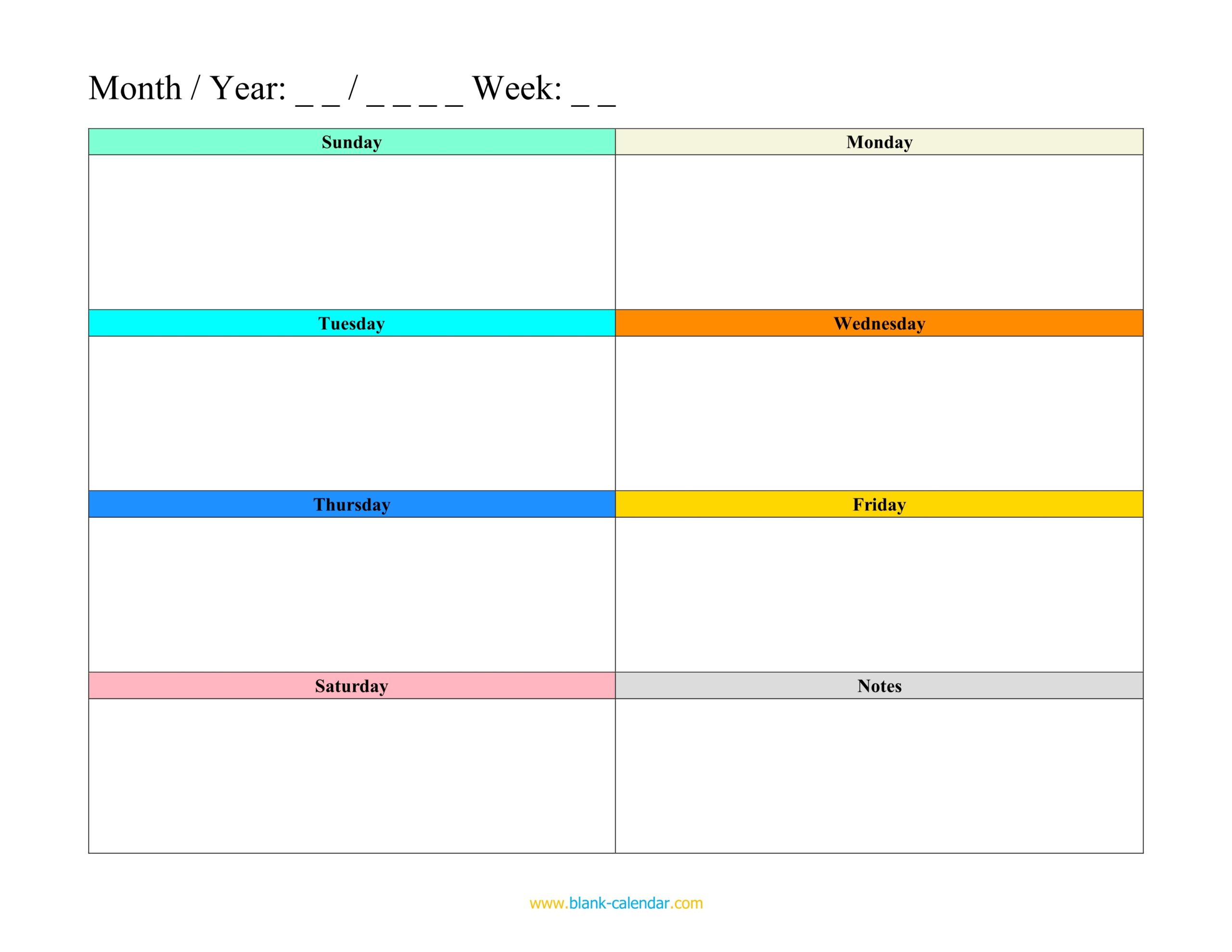 Weekly Schedule Template Printable Free Download Weekly Schedule Template Printable Free Download