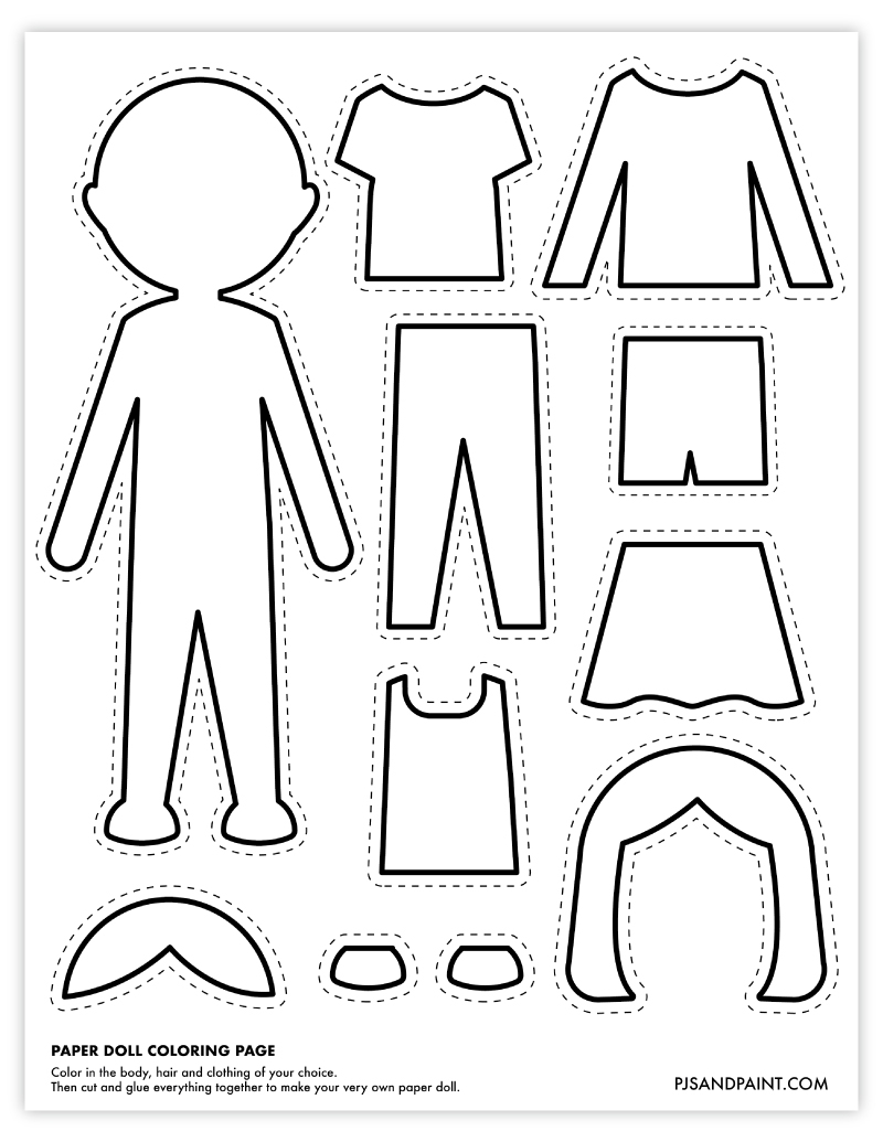 Winter Dress Up Dolls Free Printable Templates