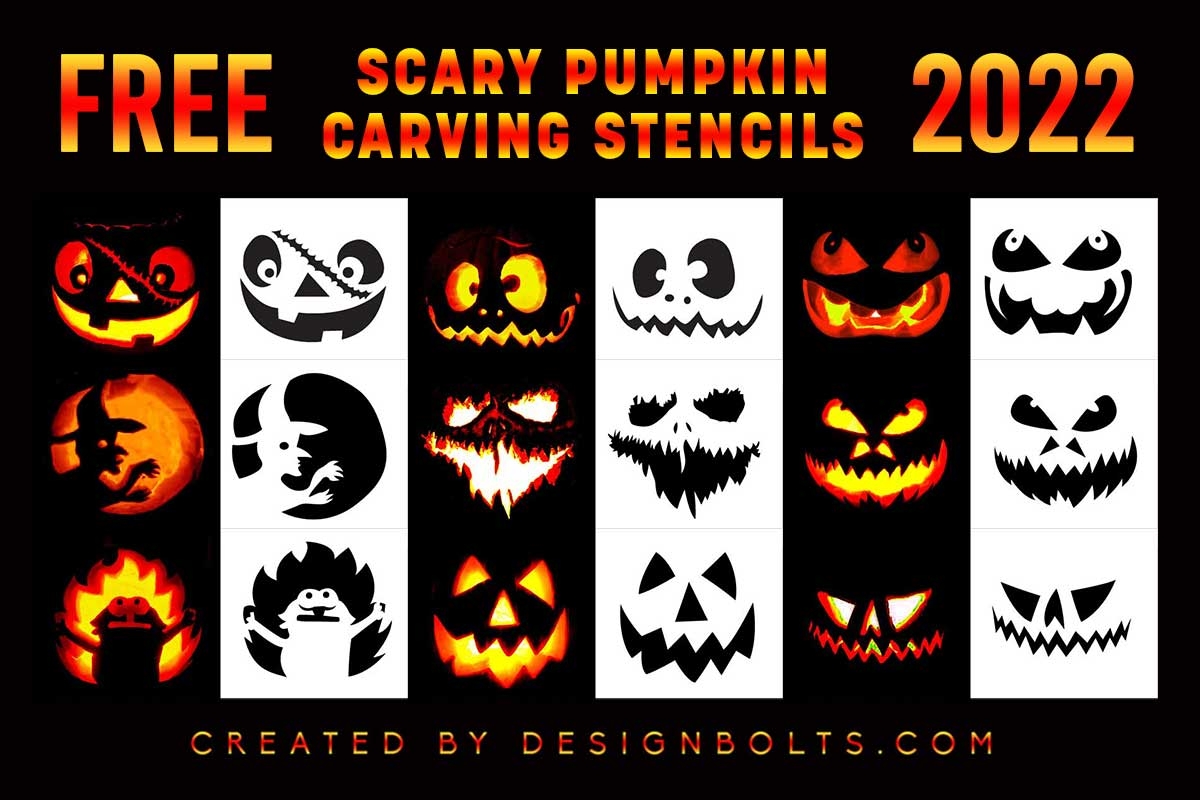 10 Free Scary Halloween Pumpkin Carving Stencils U0026 Templates 2022 