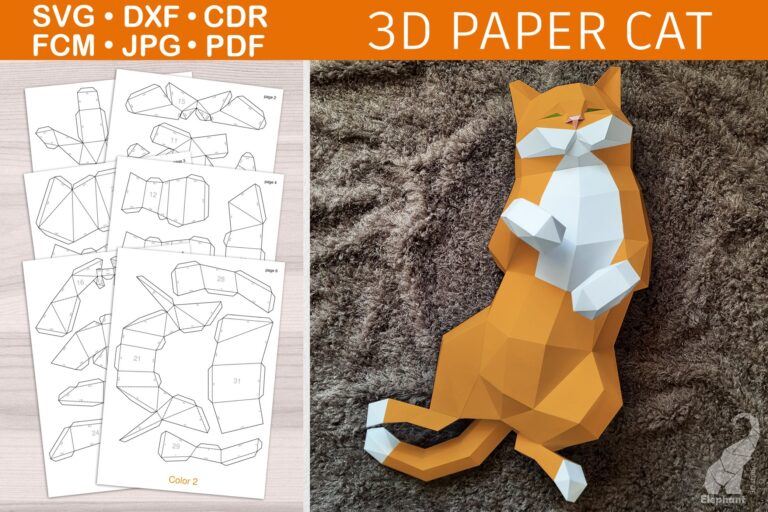 12 Paper Craft Templates U0026 PSD Designs Worksheets Library