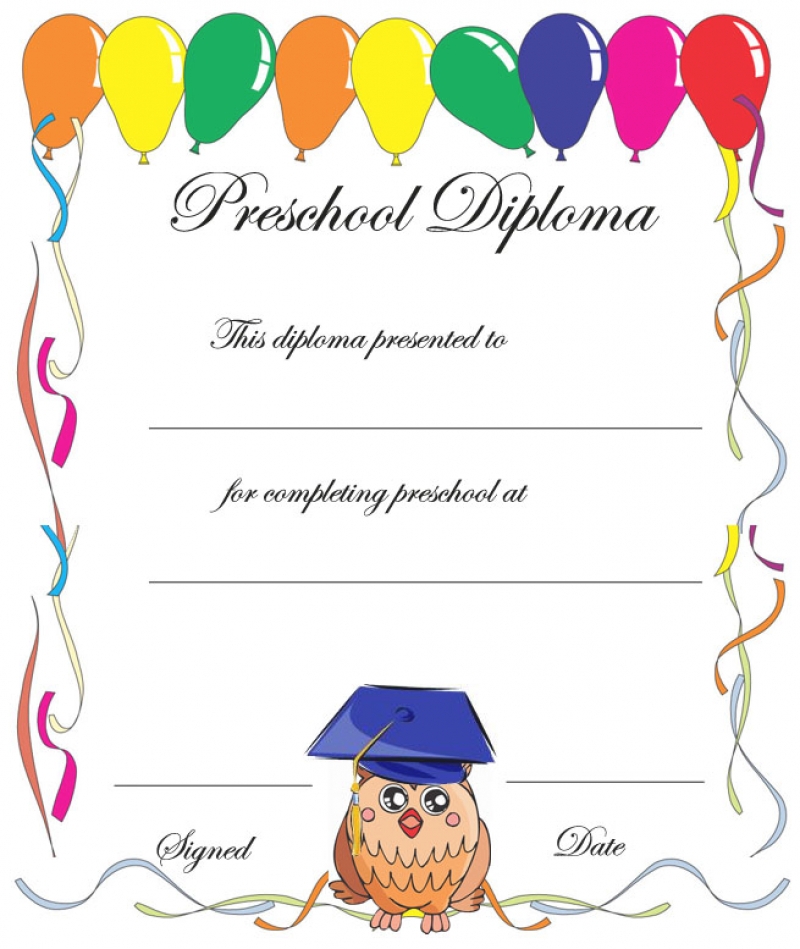 18 Preschool Certificate Templates PDF
