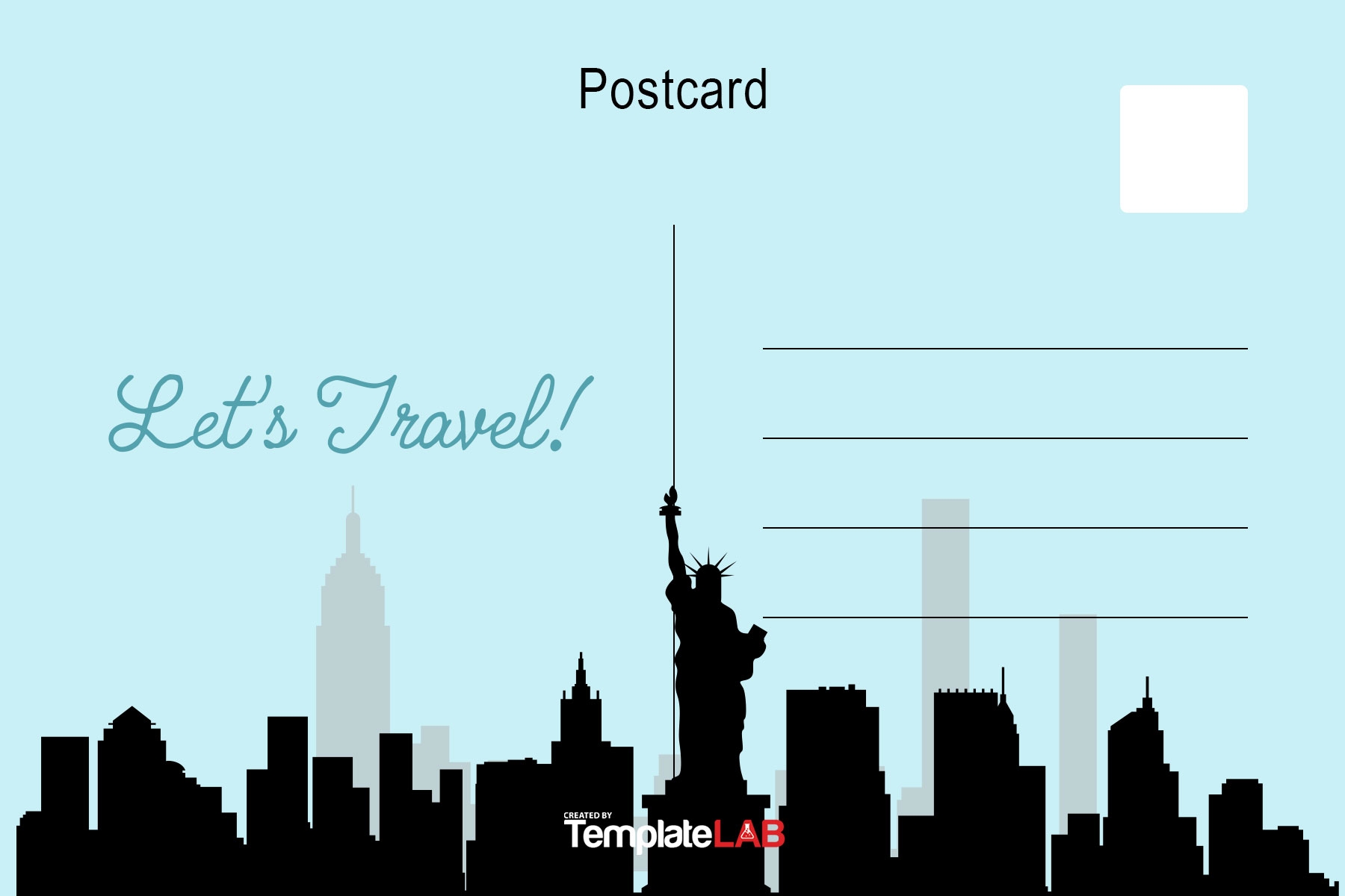 Free Printable Postcard Templates Word