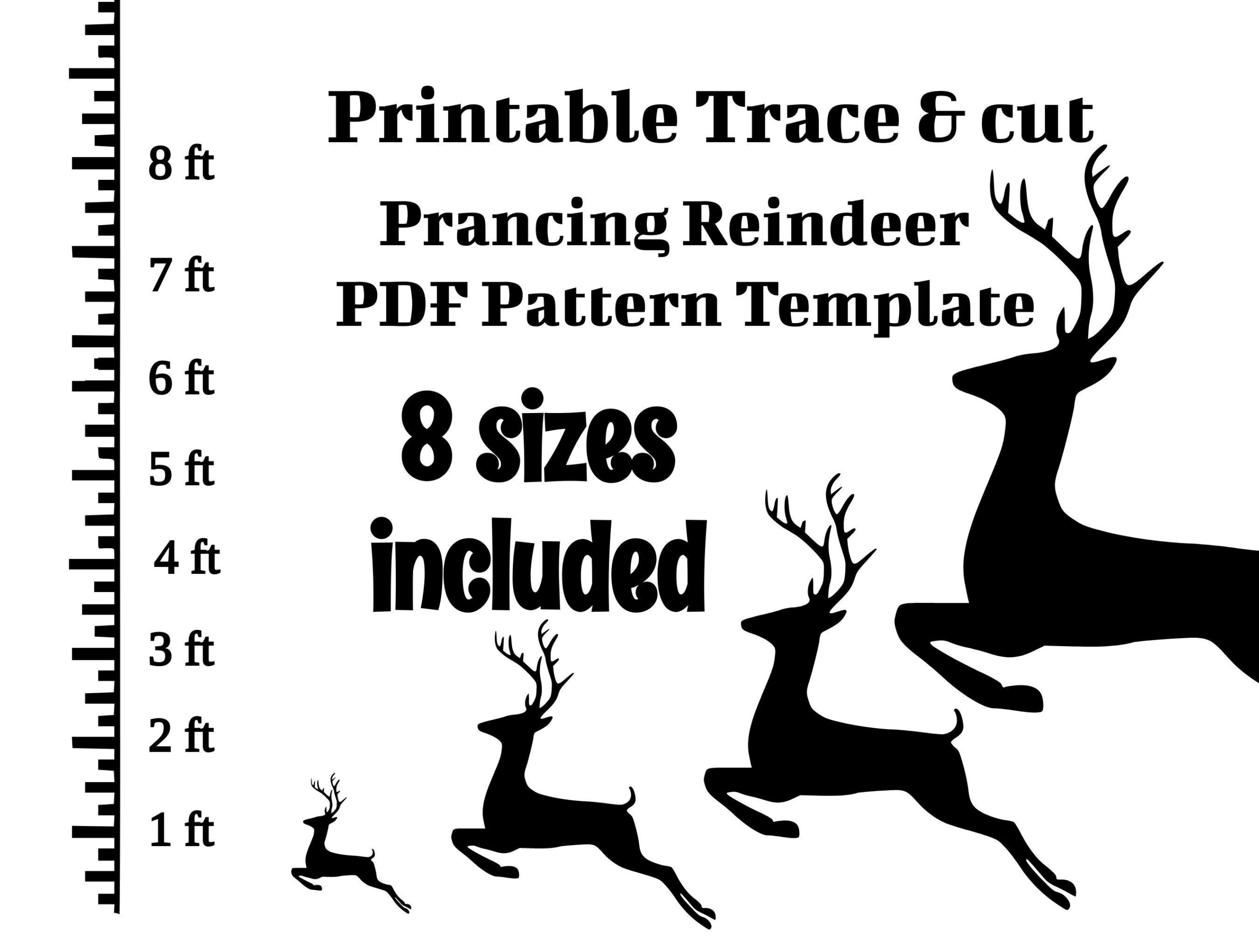 1ft 8ft Prancing Reindeer Silhouette PDF Template printable Trace And Cut Silhouette Decor Templates Stencils Christmaslawn Decorations Etsy 1ft 8ft Prancing Reindeer Silhouette PDF Template printable Trace And Cut Silhouette Decor Templates Stencils Christmaslawn Decorations Etsy
