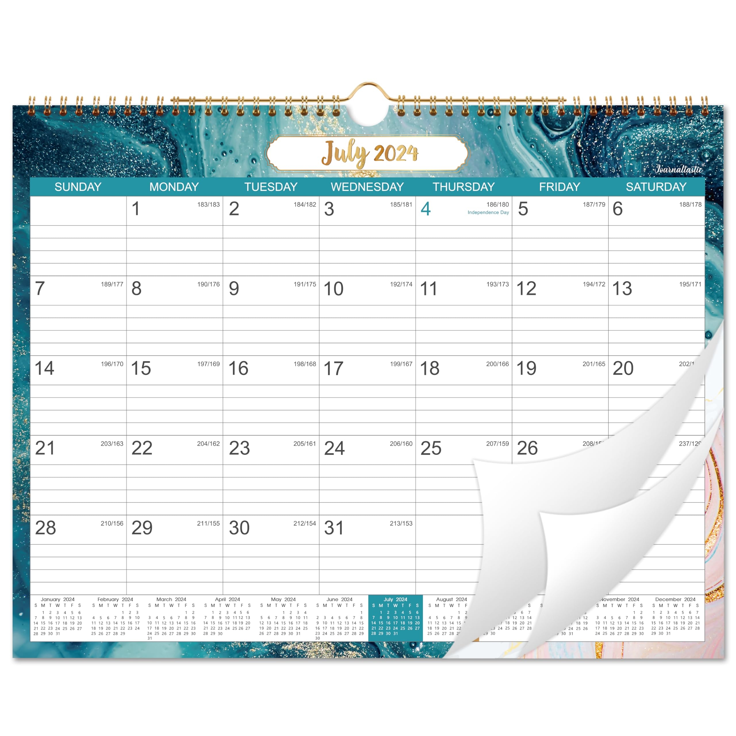 2024 2025 Calendar 2024 2025 Wall Calendar With Julian Date July 2024 De EBay