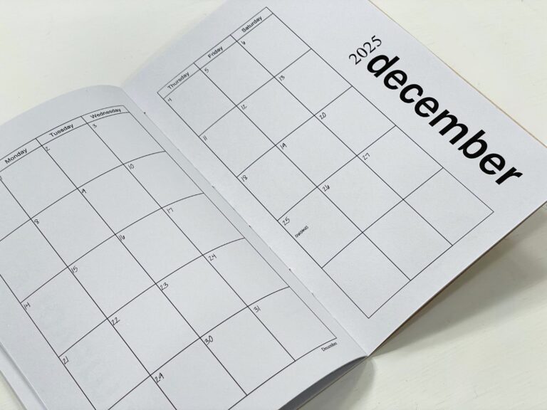 2025 Mini Printable Pocket Calendar PDF File Minimalist Style 