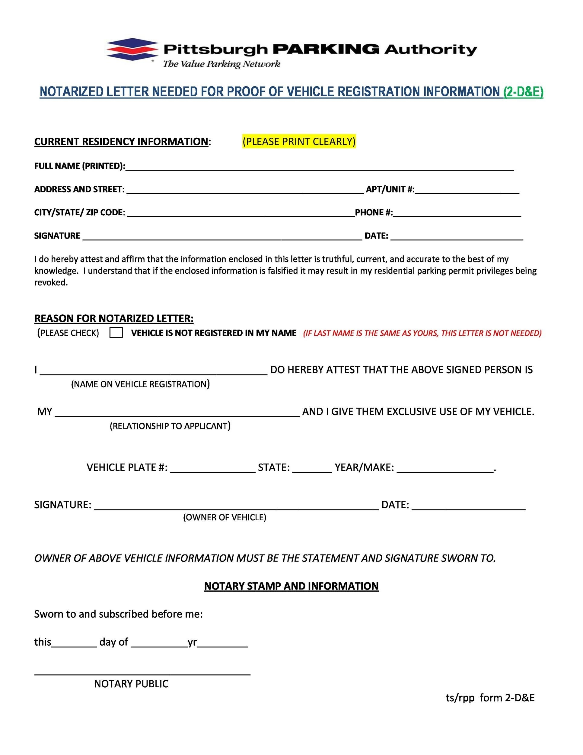 Free Printable Notary Letter Template