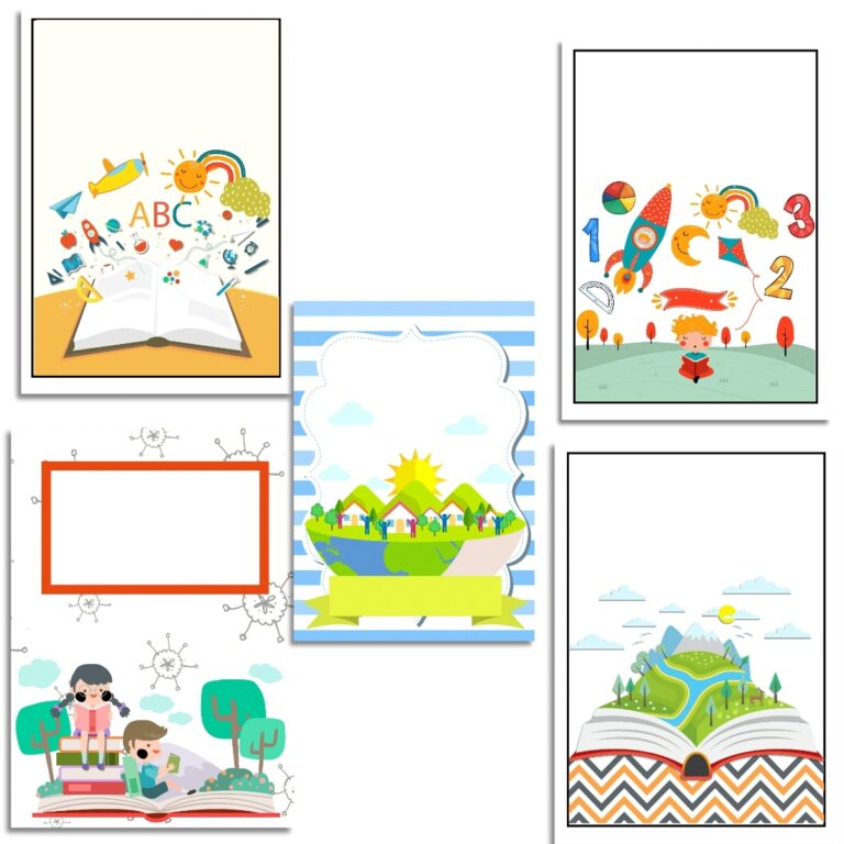 5 Free Printable Book Covers For School Exercise Books Digital Product Teacha