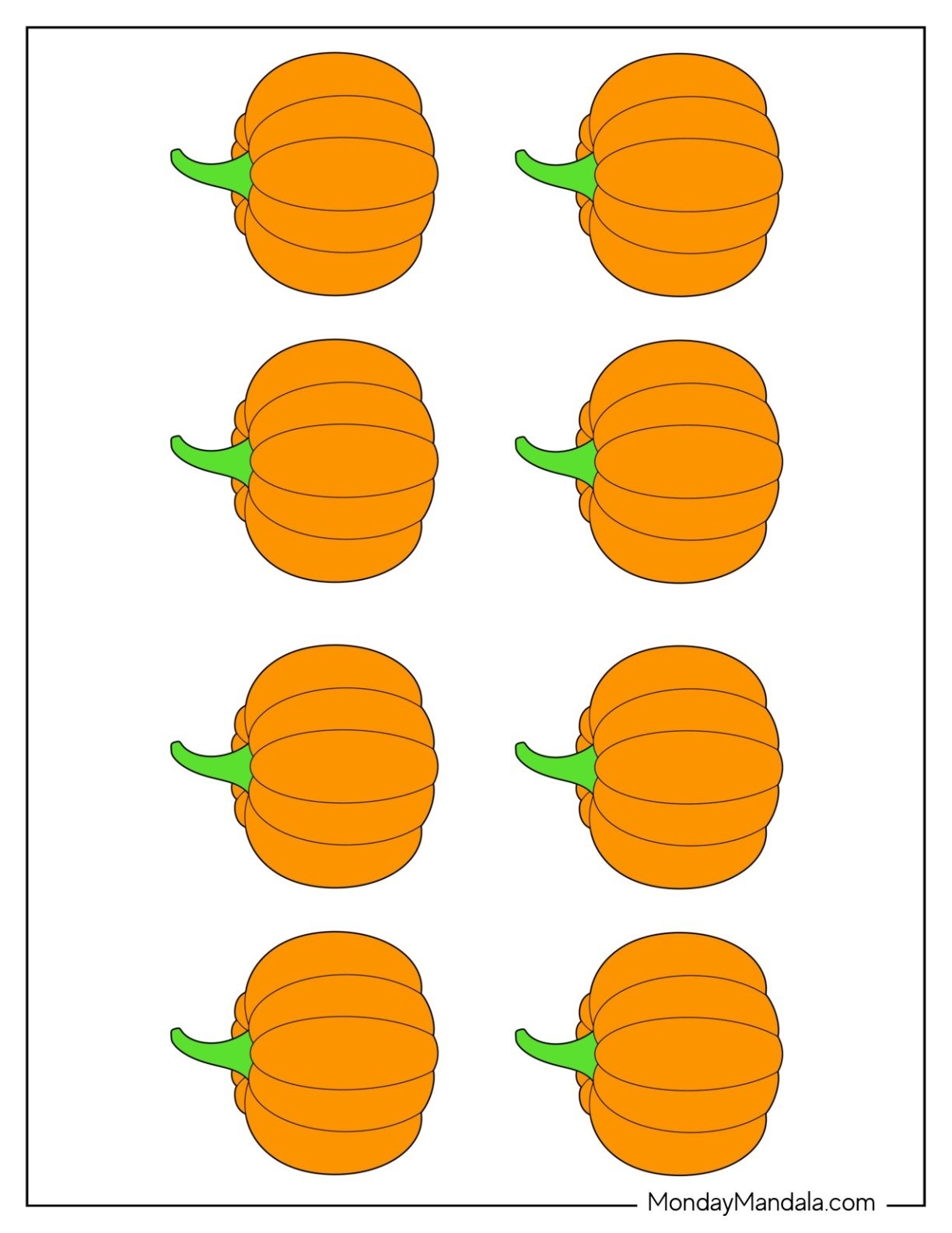 Free Printable Pumpkin Template Girls