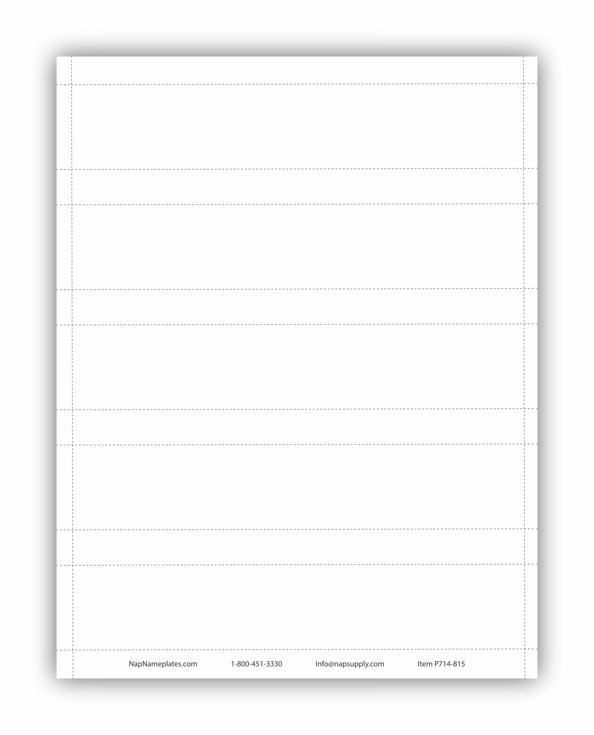 8x1 5 Printable Paper Name Plates For Offices NapNameplates