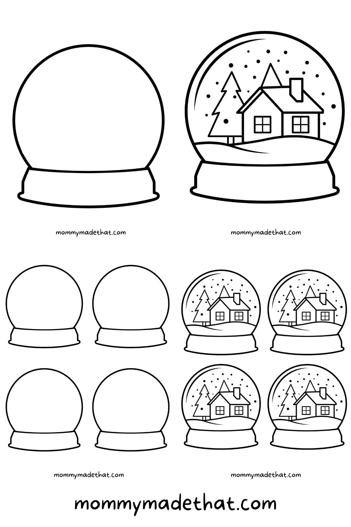 Free Printable Snowglobe Template