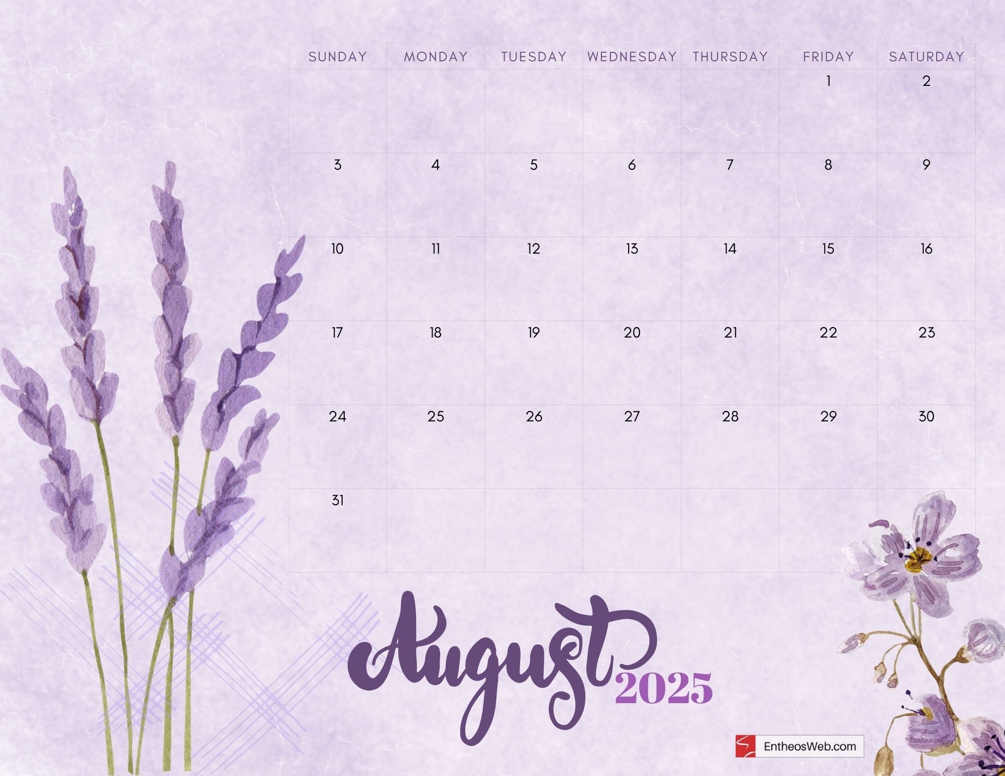 August 2025 Calendar Desktop Wallpaper August 2025 Calendar Desktop Wallpaper