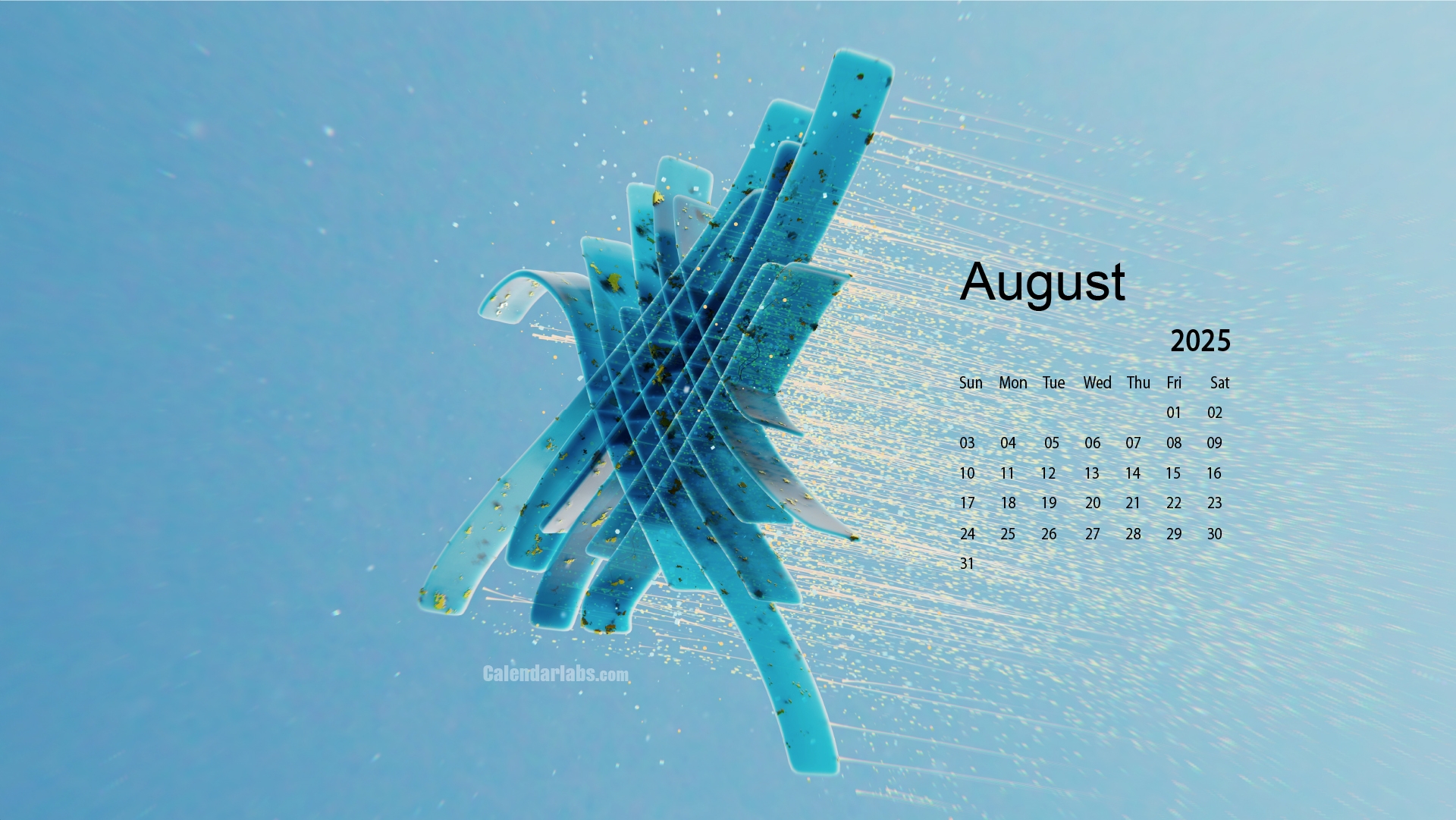 August 2025 Calendar Wallpaper