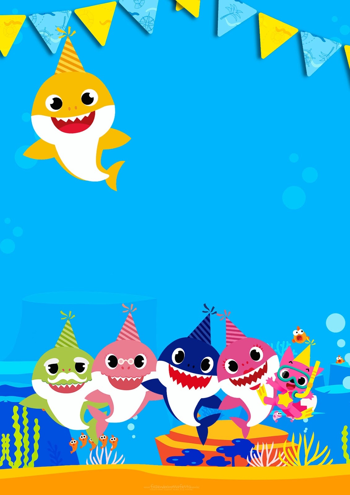 Free Printable Shark Birthday Invitations Template