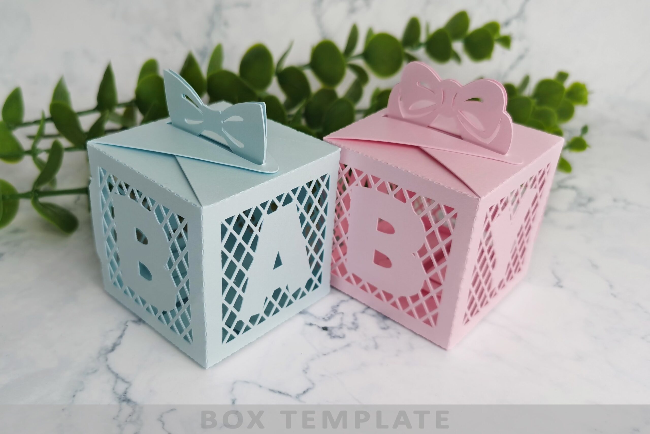 Baby Shower Favor Box Template 1039920 