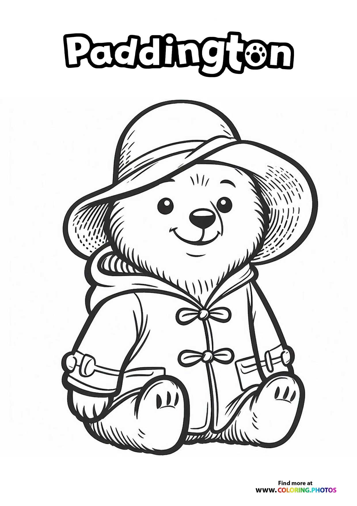 Bear Paddington Coloring Pages For Kids