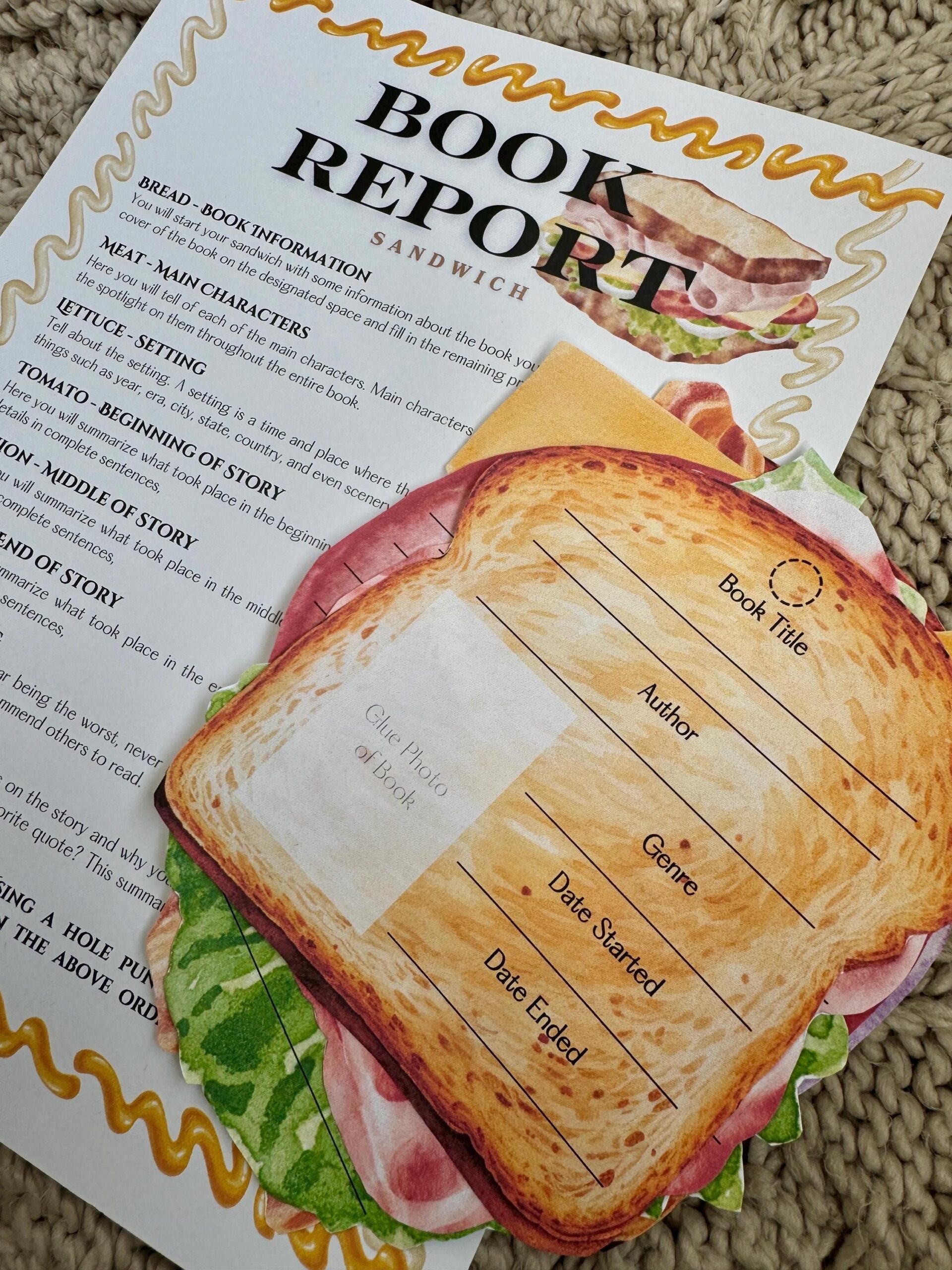 Book Report Sandwich