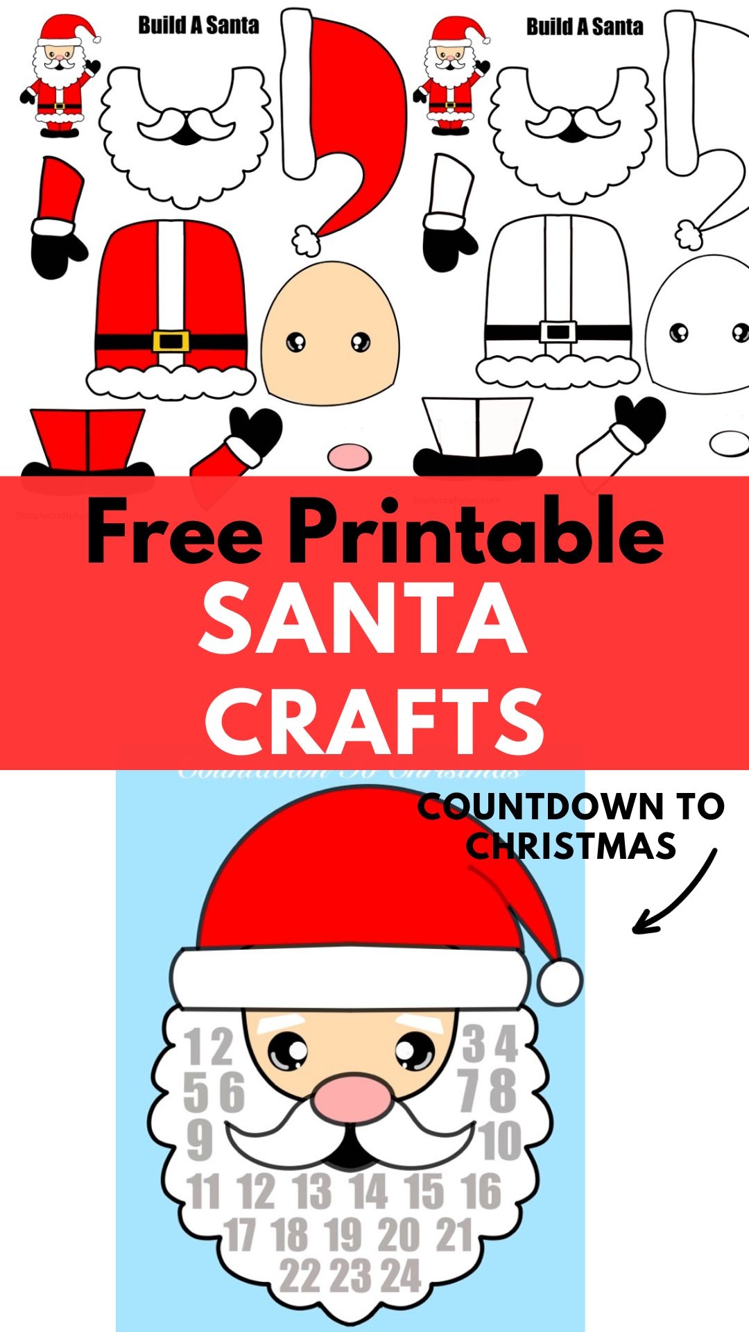 Free Printable Santa Cut Out Template Free Printable Santa Cut Out Template